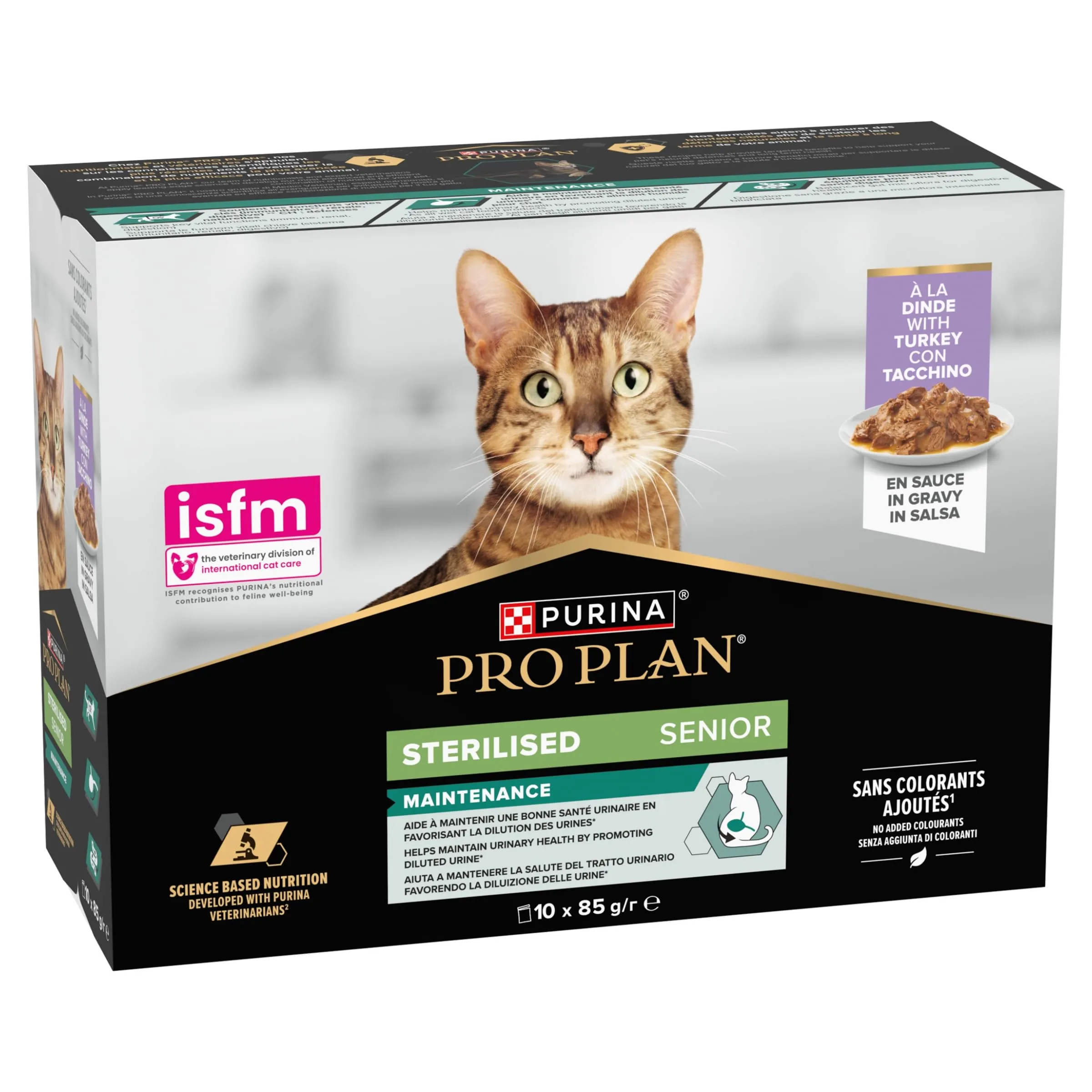 Purina Pro Plan Sterilised 7+ Senior Tacchino, Patè in Salsa per Gatti, 4x85 g - immagine 2