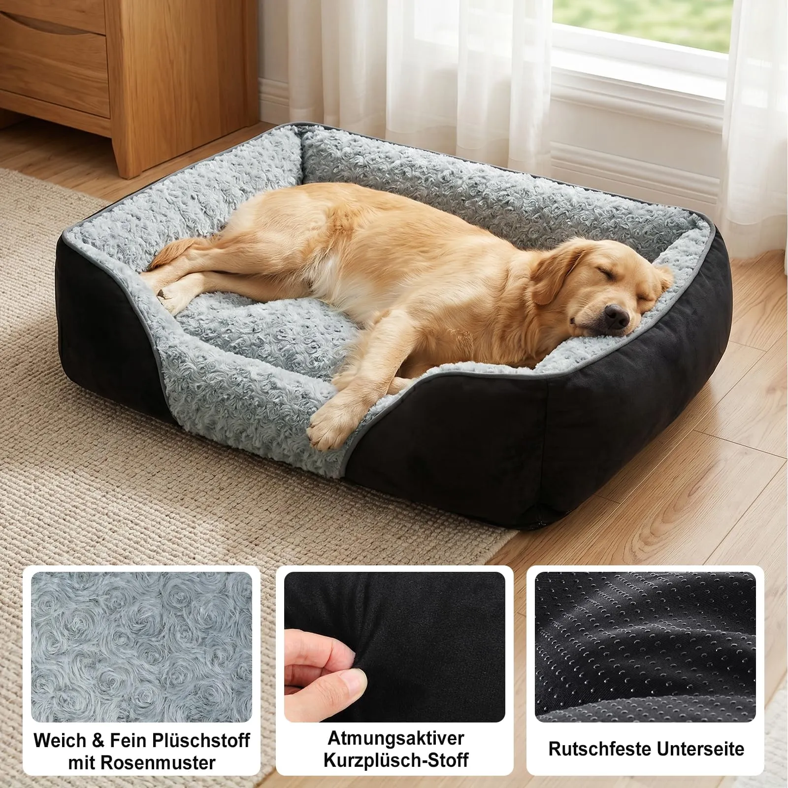 JOEJOY Cuccia Cane Interno Lavabile, 76x61x23cm - immagine 4