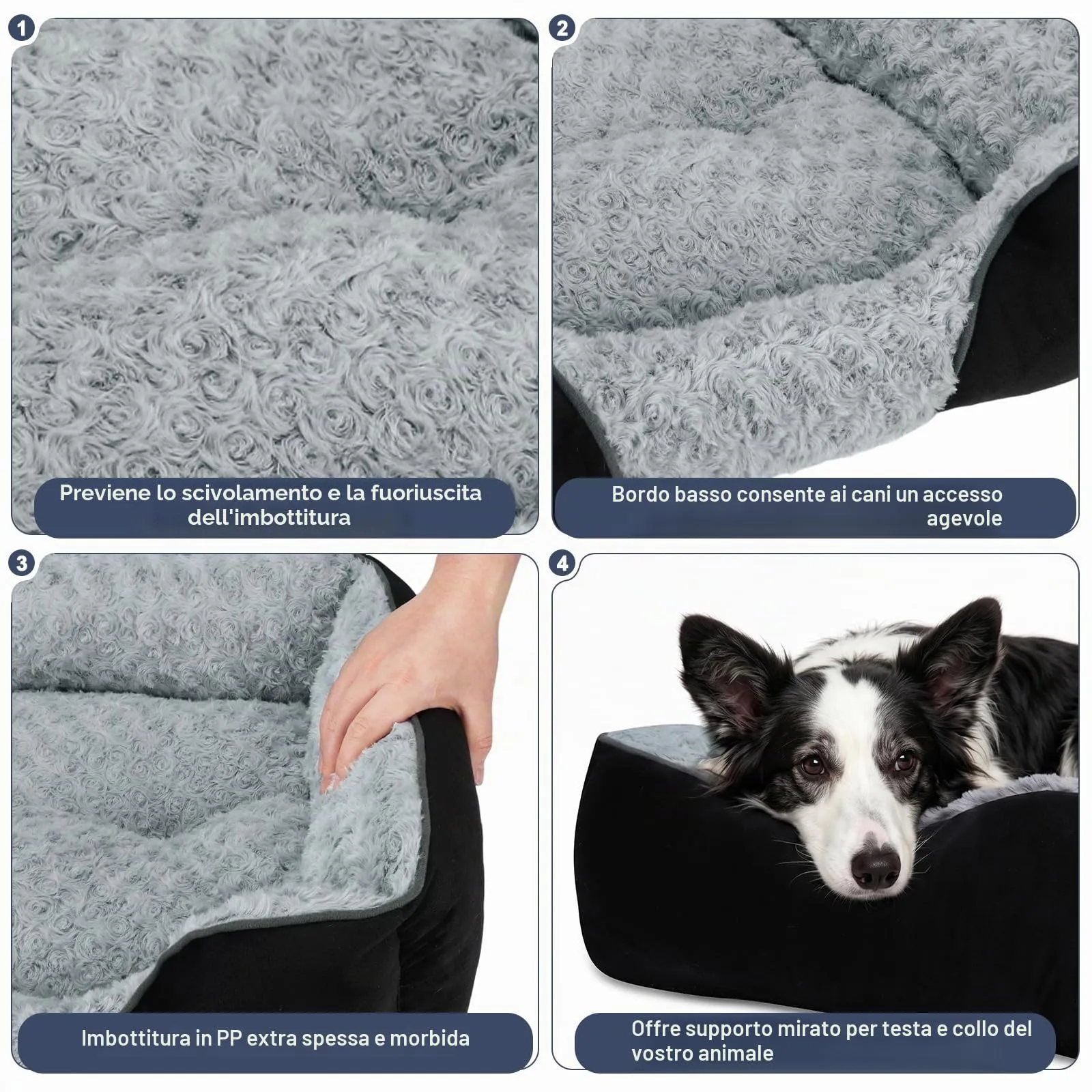 JOEJOY Cuccia Cane Interno Media Lavabile, 63x53x20cm - immagine 5