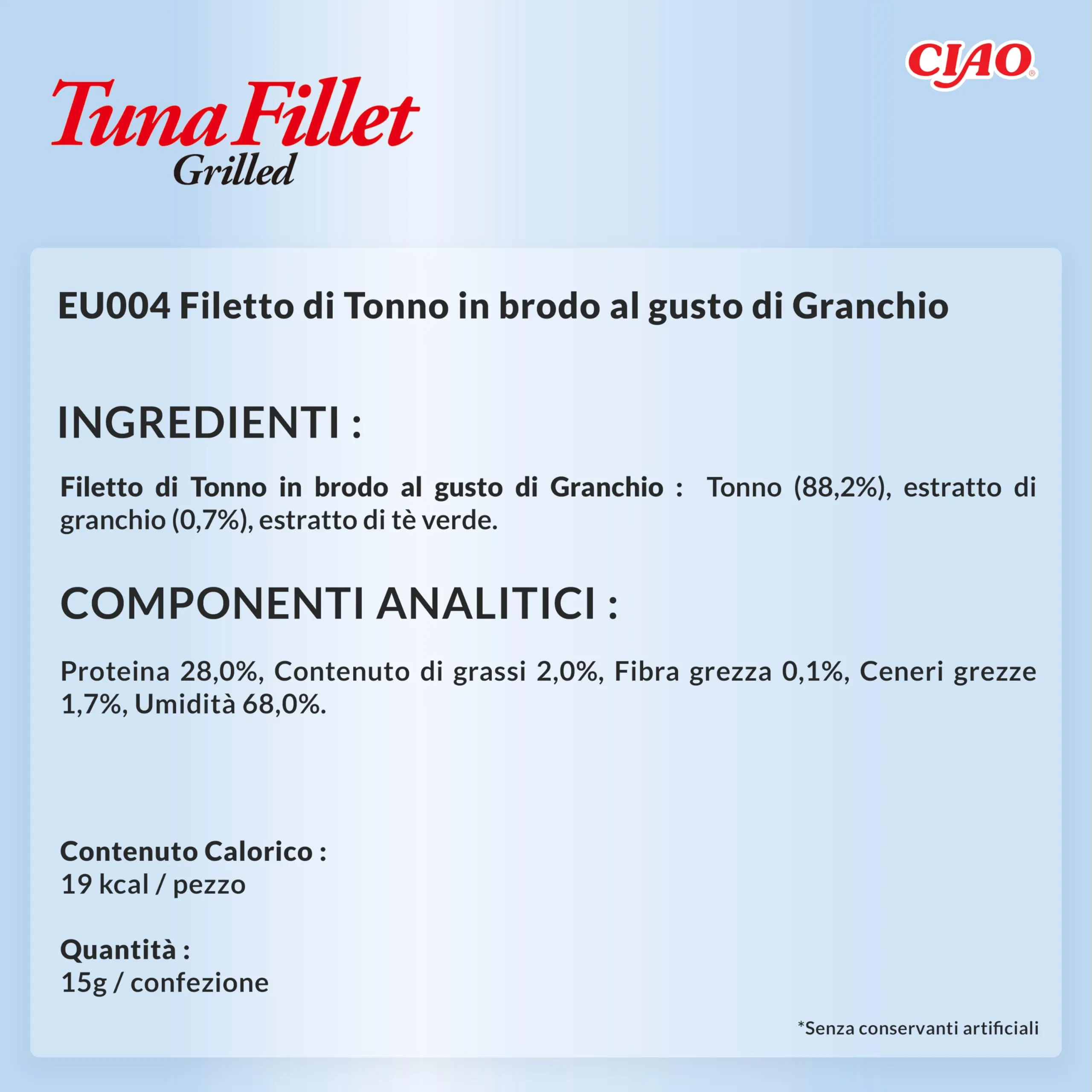 Inaba Filetti di Tonno Grigliato per Gatti in Brodo al Gusto di Granchio, 12 x 15g - immagine 7