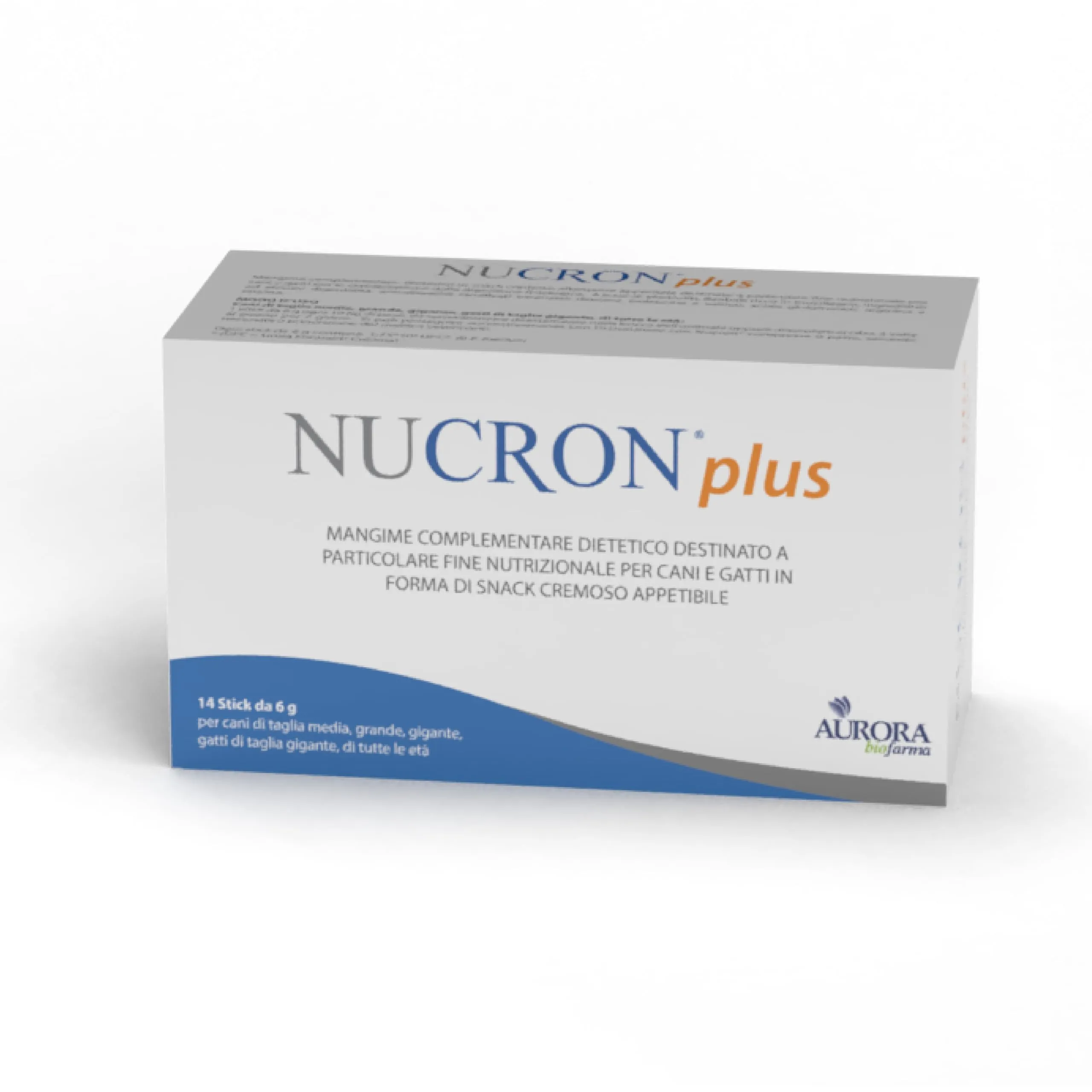 Aurora Biofarma Nucron Plus Mangime Complementare per Gatti e Cani Piccoli, 14 Stick da 6g - immagine 1