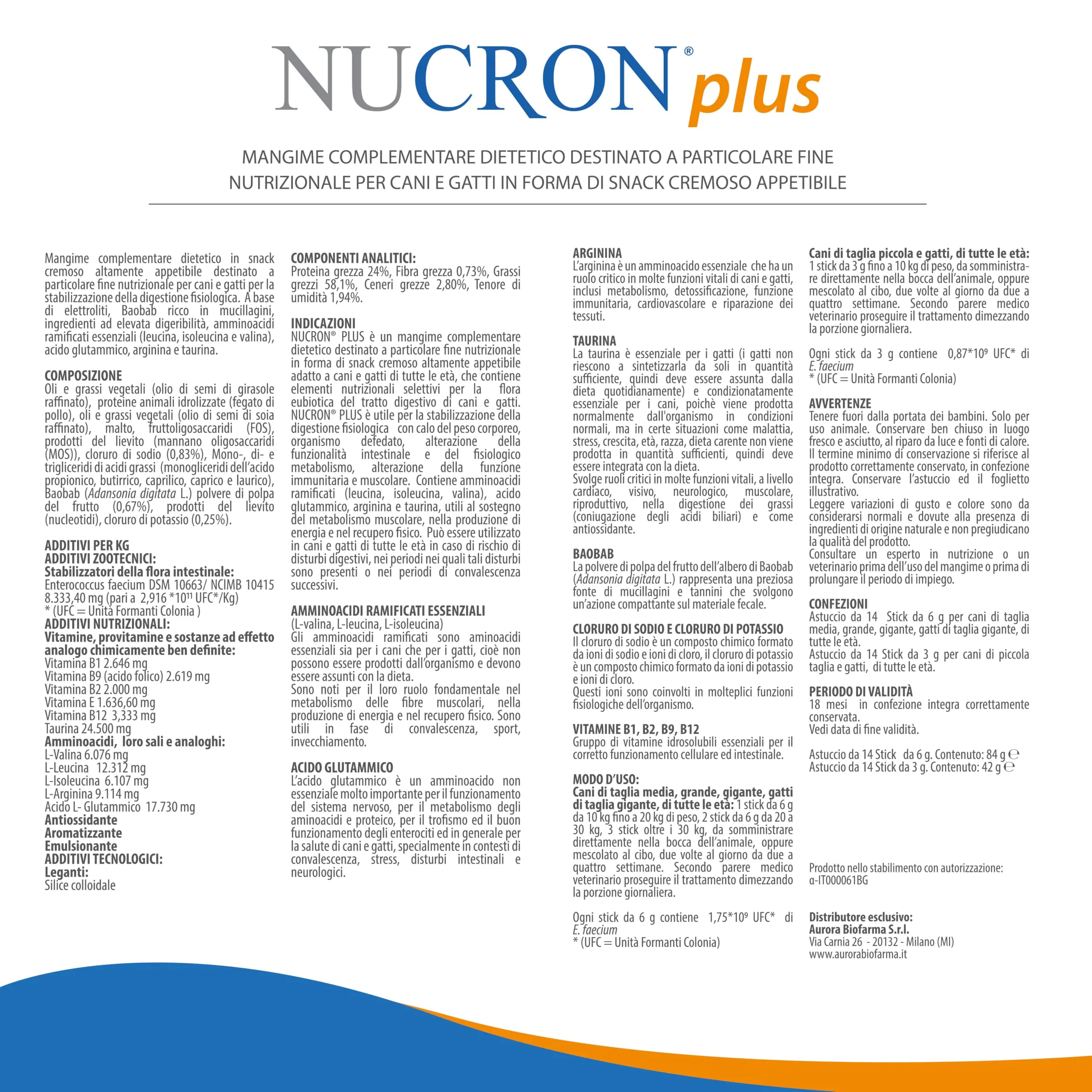 Aurora Biofarma Nucron Plus Mangime Complementare per Gatti e Cani Piccoli, 14 Stick da 6g - immagine 7