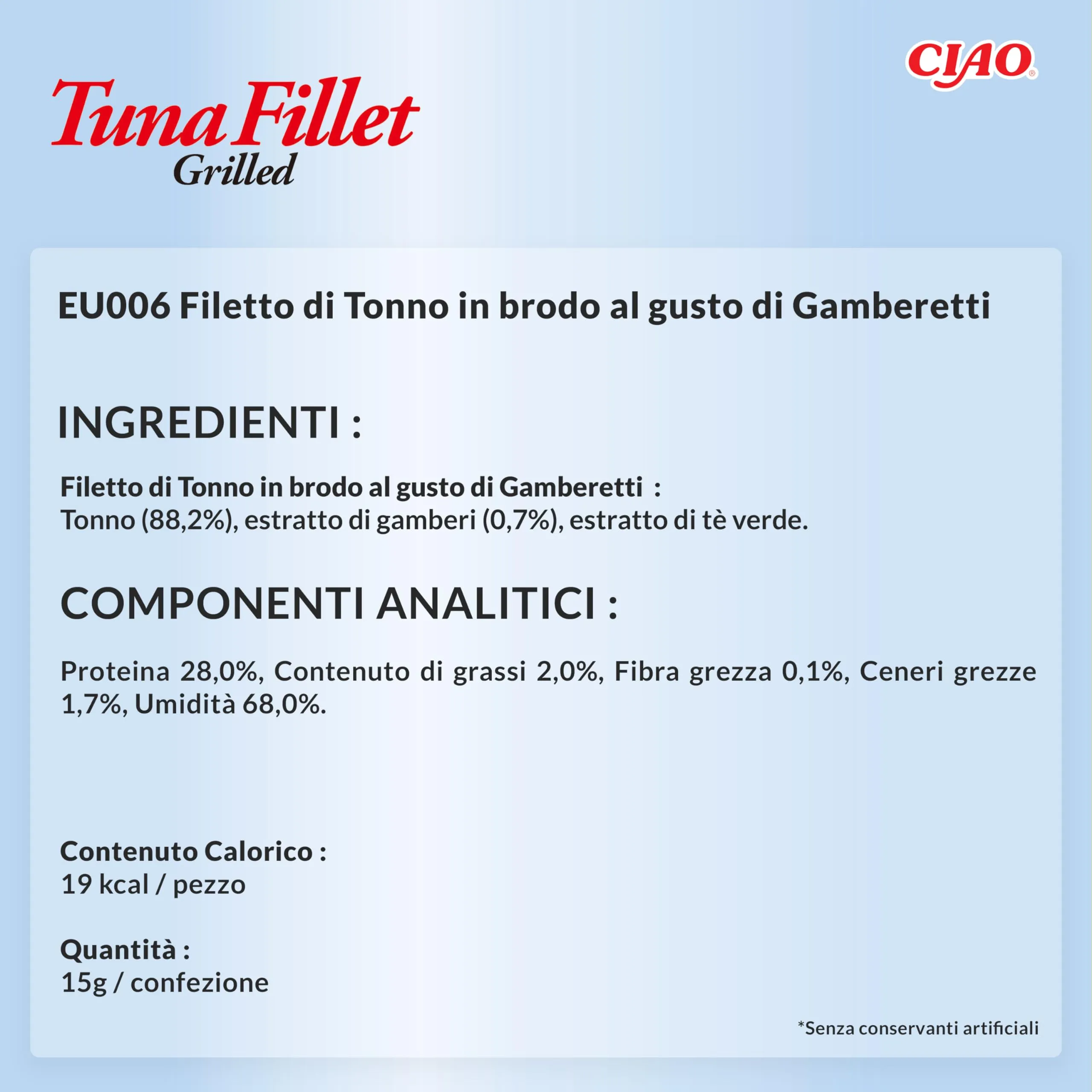 INABA Filetti di Tonno Grigliato in Brodo al Gusto di Gamberetti per Gatti, 15g - immagine 7