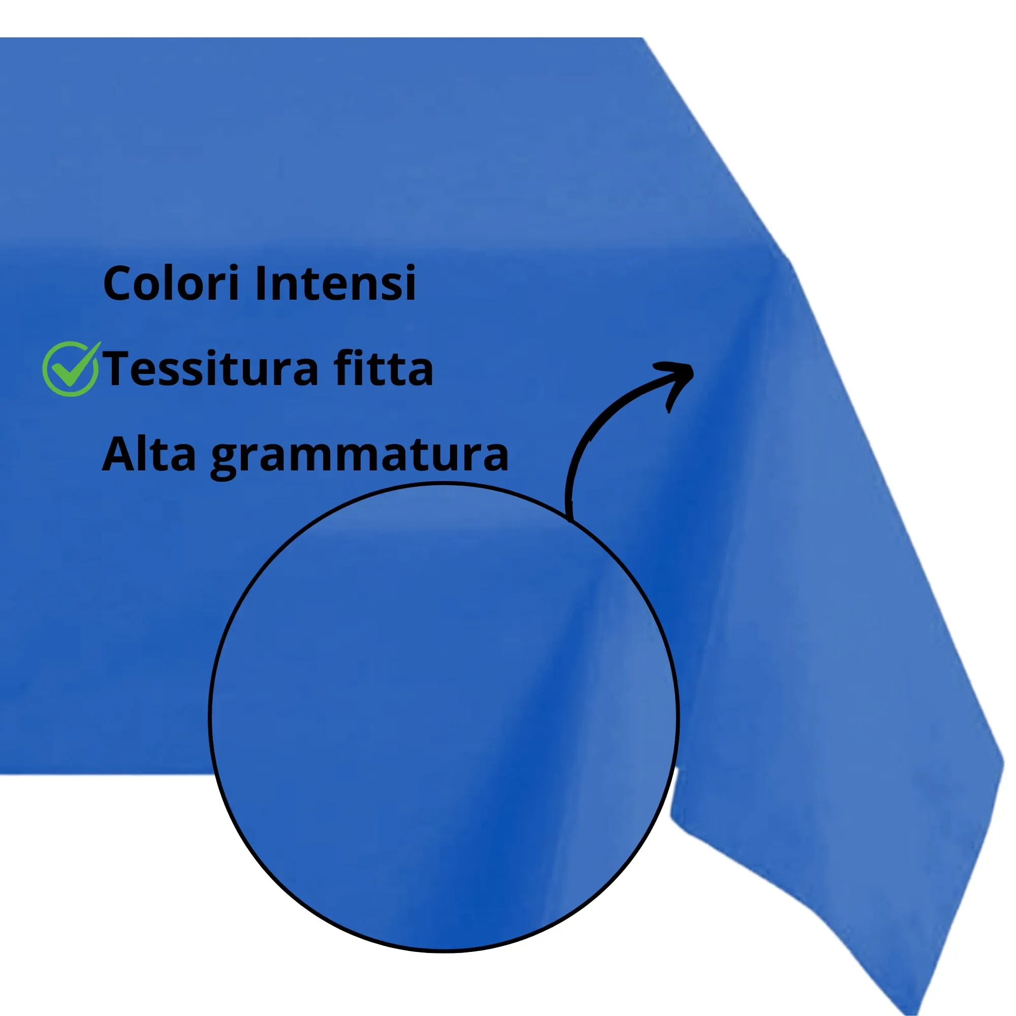 Tovaglie Coprimacchia Monouso TNT Blu Cobalto 100x100 cm, 48gr (50 pezzi) - immagine 4