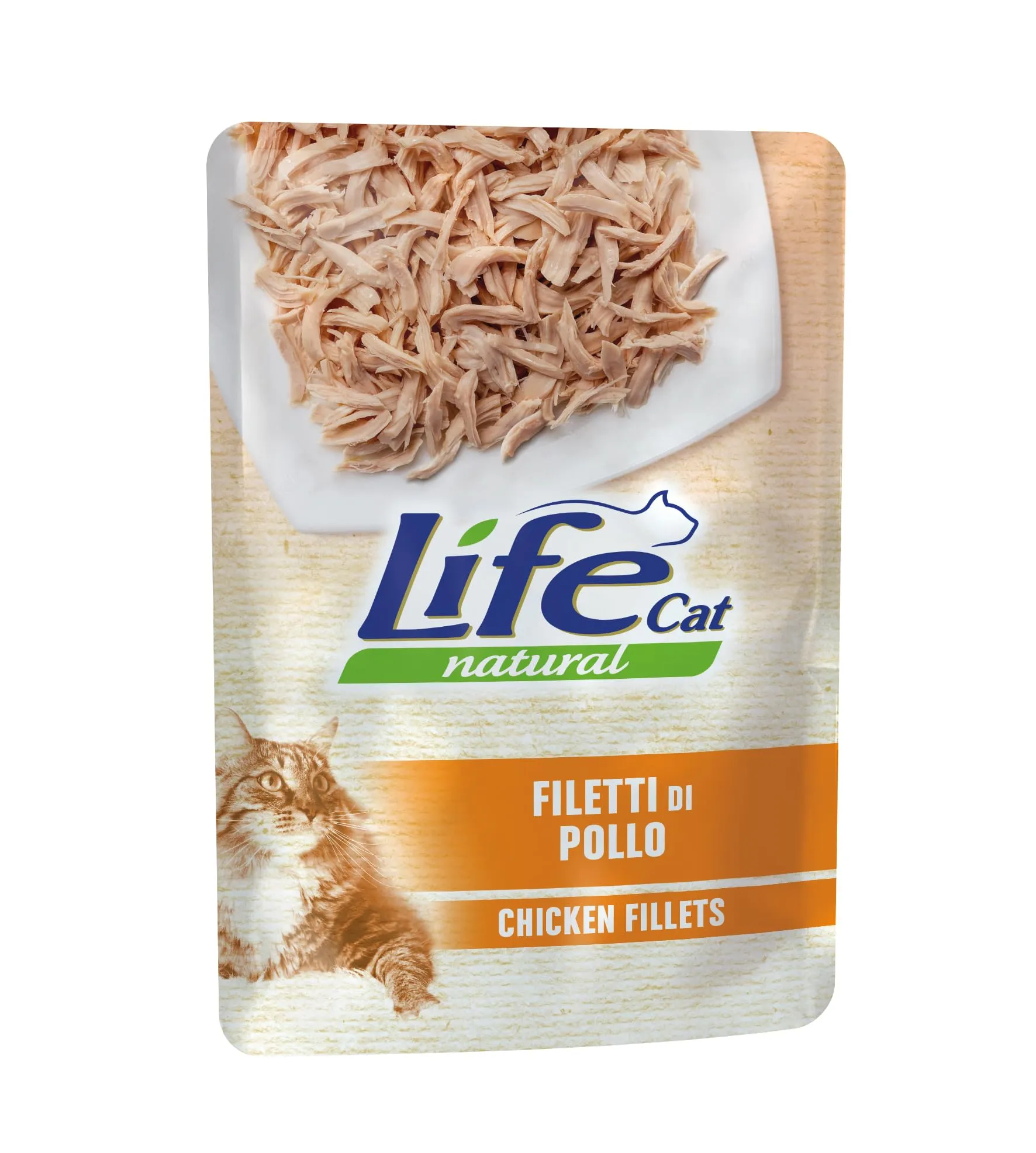 Life Natural Cibo Umido per Gatti Filetti di Pollo, 12 x 70 g - immagine 1