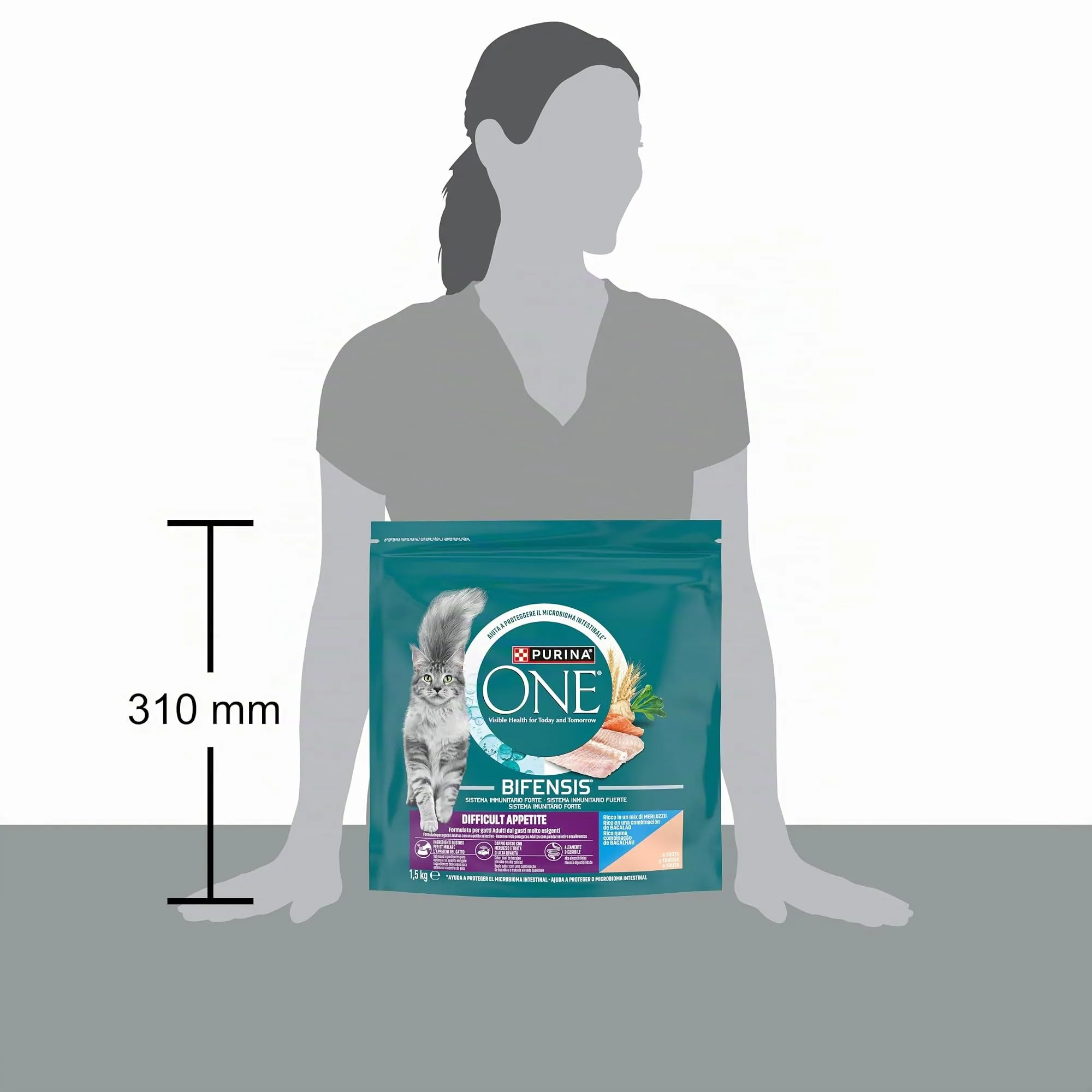Purina One Bifensis Appetito Difficile Crocchette per Gatti Adulti con Merluzzo e Trota, 6 x 1.5kg - immagine 4
