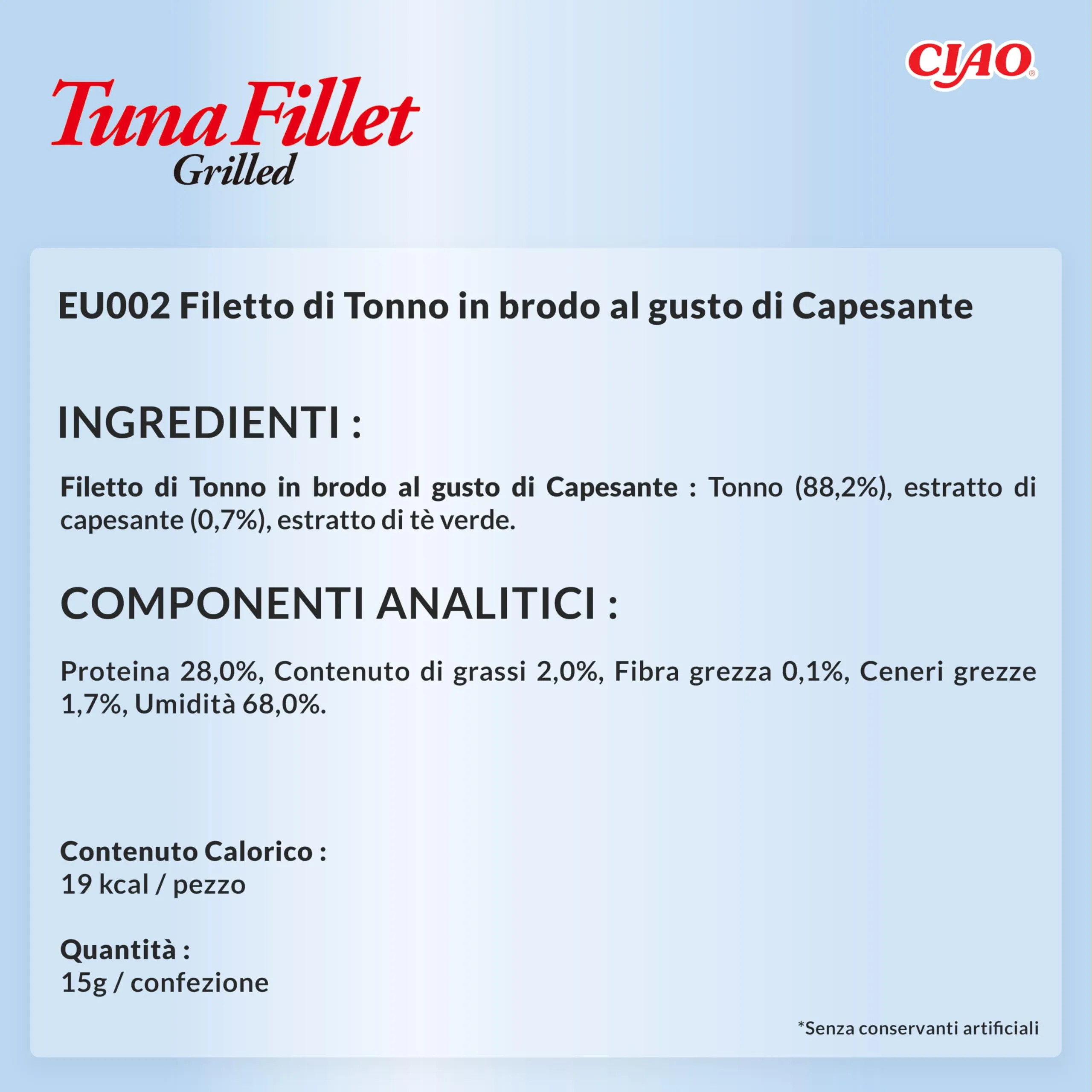 INABA Filetti di Tonno Grigliato per Gatti in Brodo al Gusto di Capesante, 12 x 15g - immagine 7