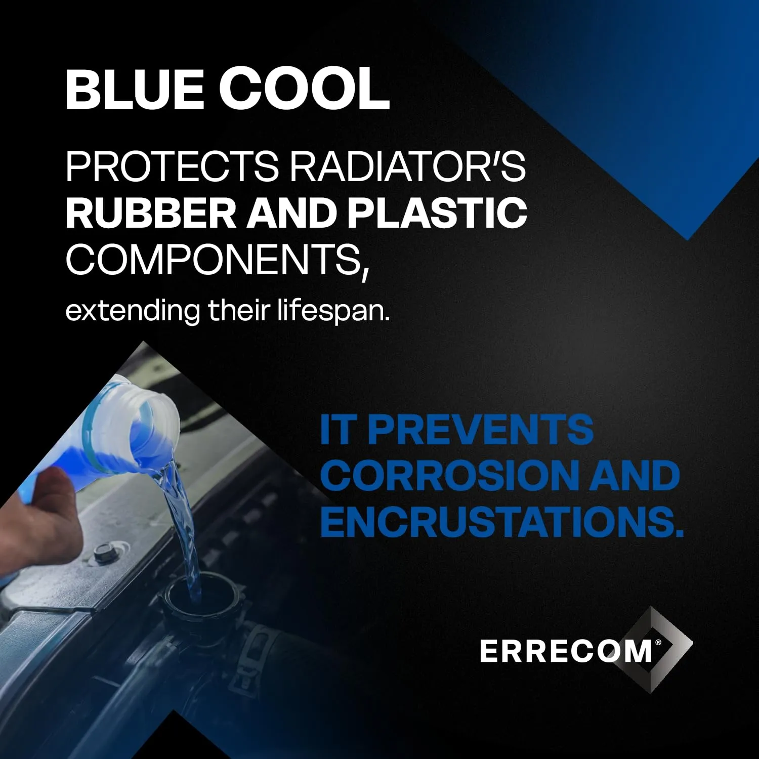 ERRECOM Blue Cool Liquido Radiatore Blu G11 Antigelo Nap Free Pronto all’Uso, 5 Litri (Confezione da 2) - immagine 5
