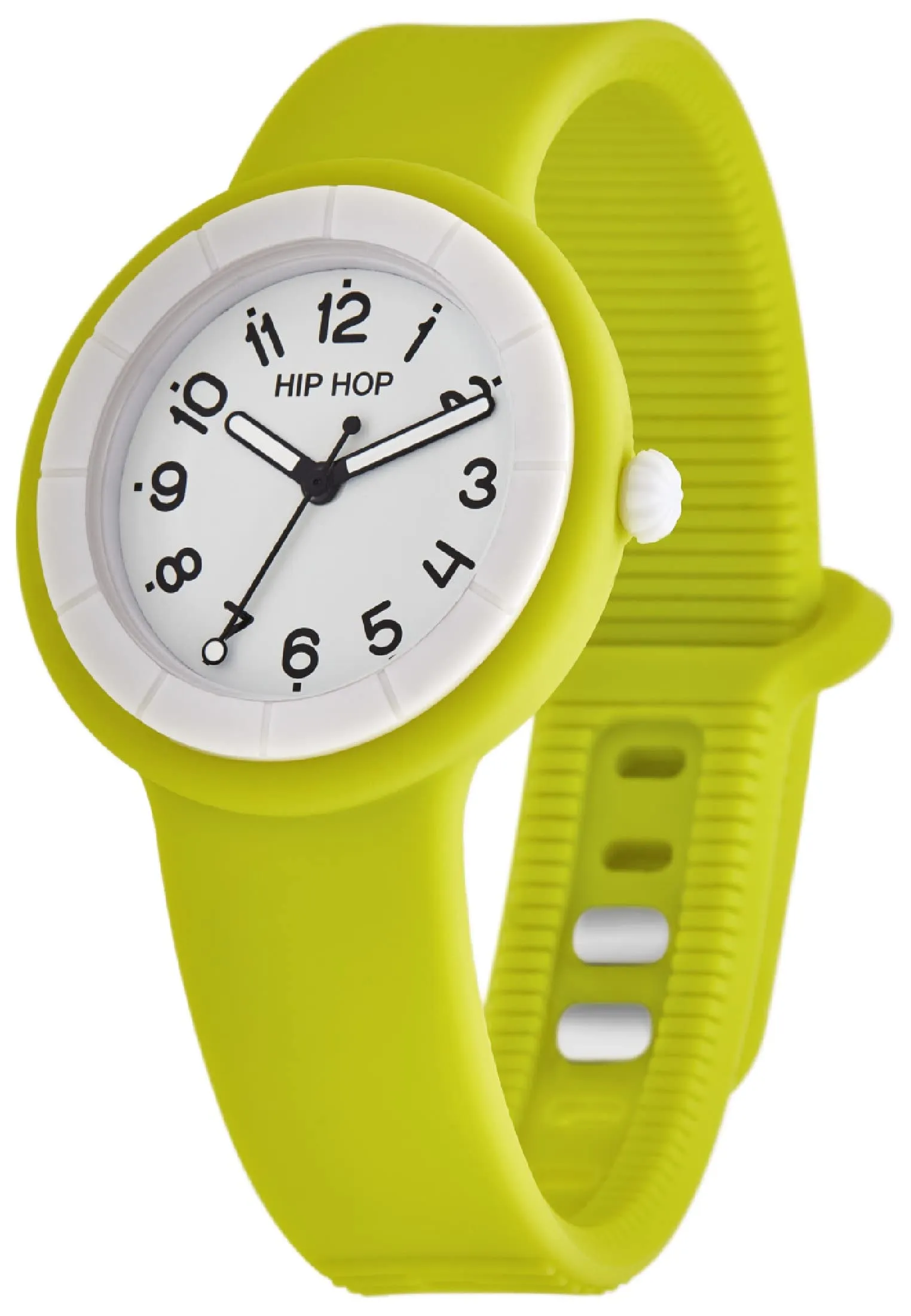 Hip Hop Hero.Dot Orologio Donna Lemonade, Cassa 34 mm, Movimento al Quarzo, Cinturino in Silicone Soft Touch Intercambiabile, Giallo - immagine 3
