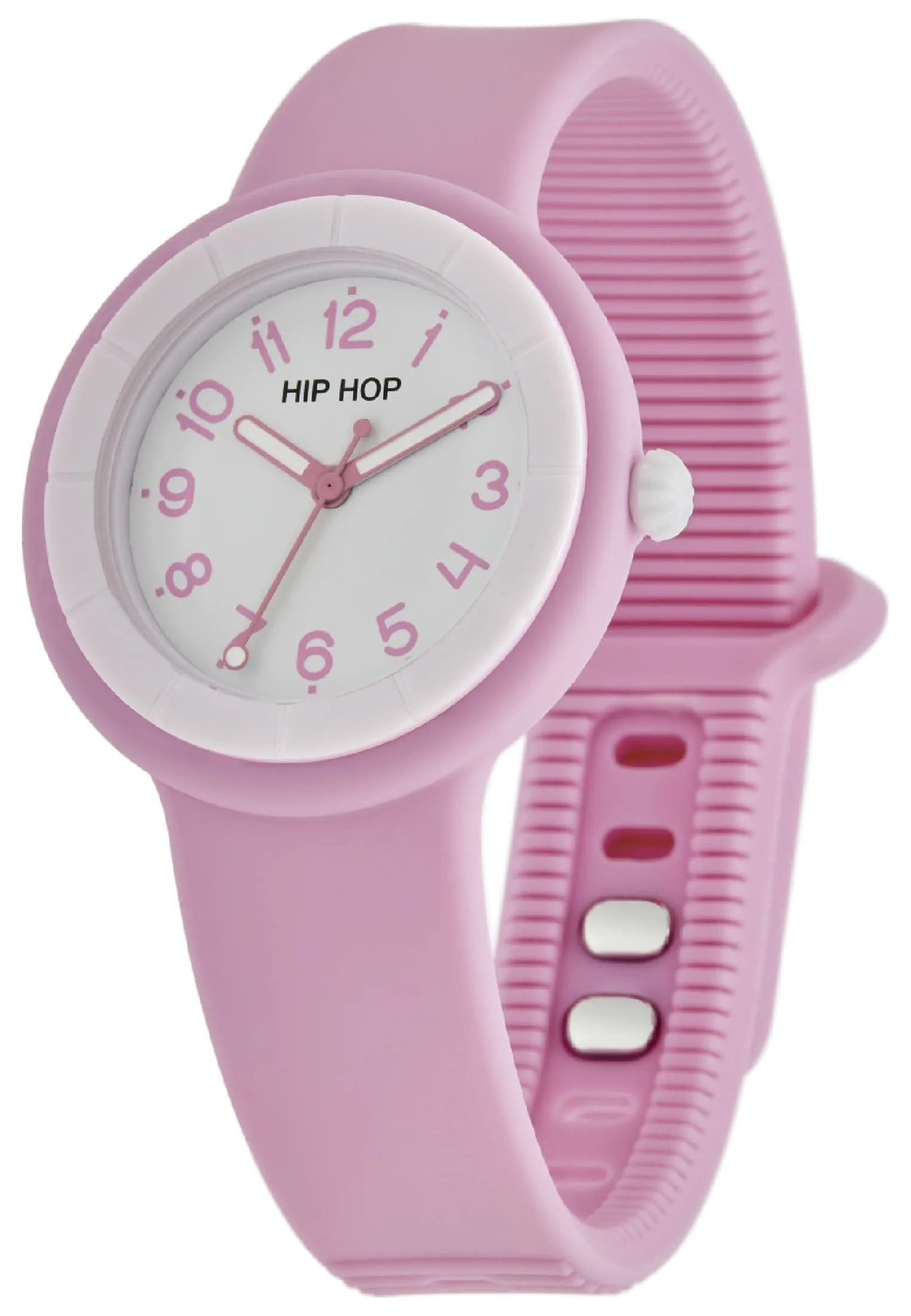 Hip Hop Hero.Dot Orologio Donna Bubble Gum, Cinturino in Silicone Intercambiabile, Cassa 34 mm, Movimento al Quarzo, Rosa - immagine 3