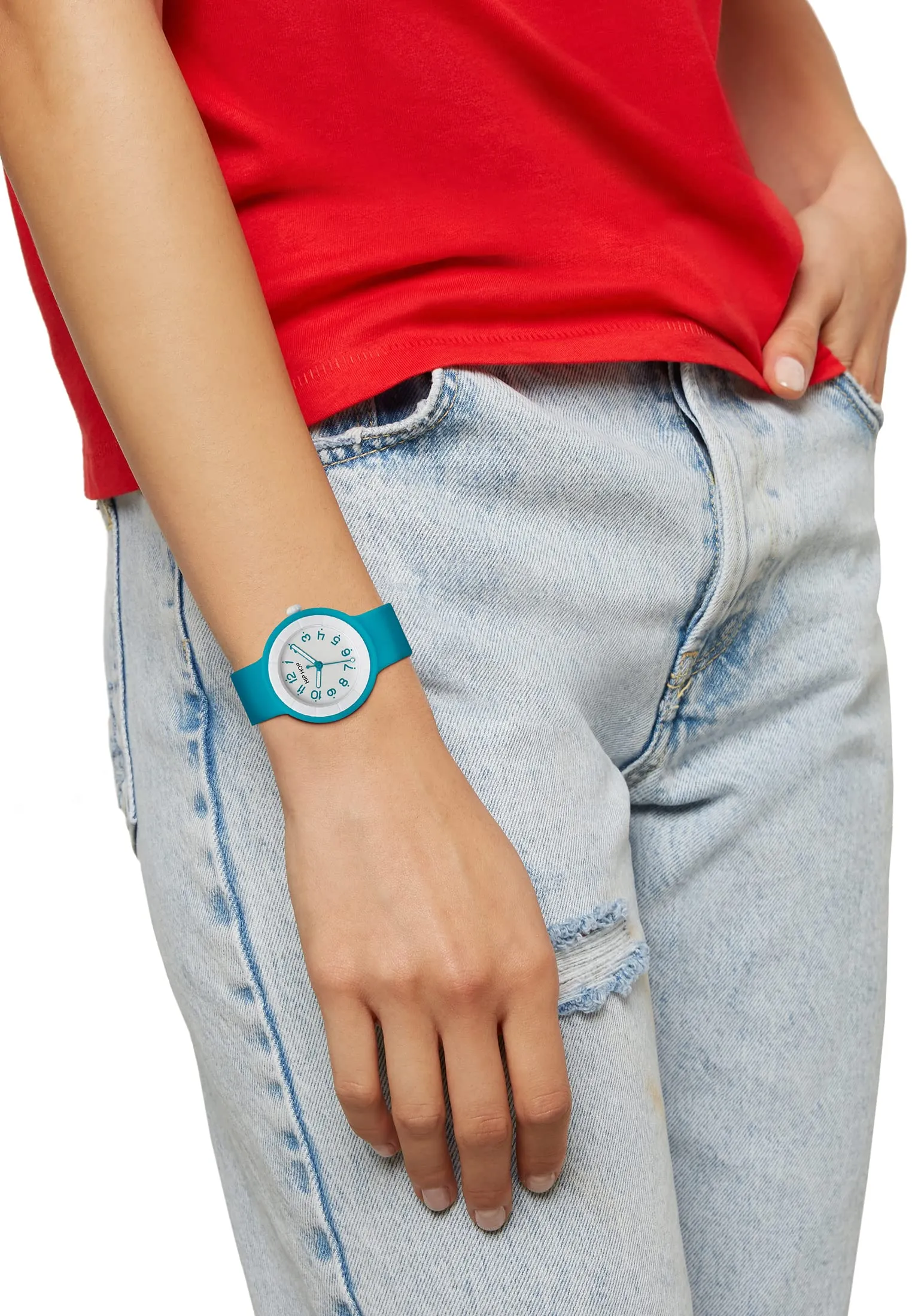 Hip Hop Numbers Collection Orologio Donna Serenity, Cassa 32 mm, Cinturino in Silicone Intercambiabile, Lilla - immagine 4