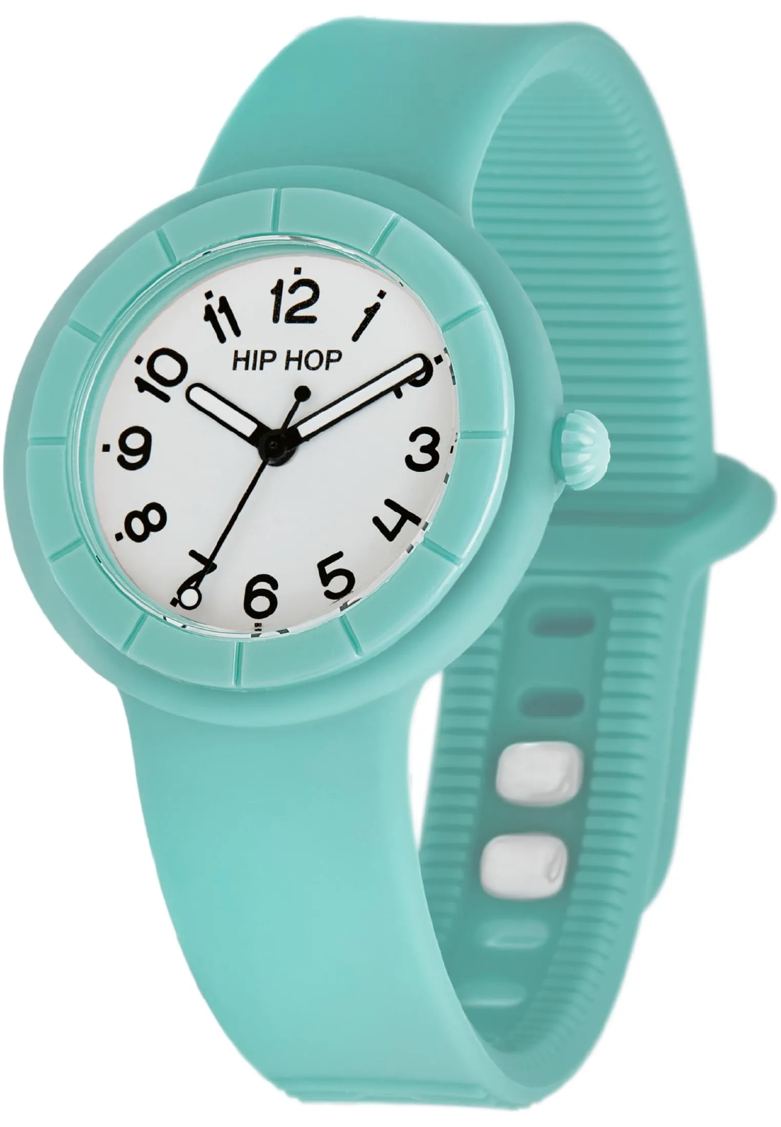 HIP HOP Hero.Dot Orologio Donna Water Wave Verde Acqua, Cassa 34 mm, Cinturino in Silicone Intercambiabile, Movimento al Quarzo - immagine 3