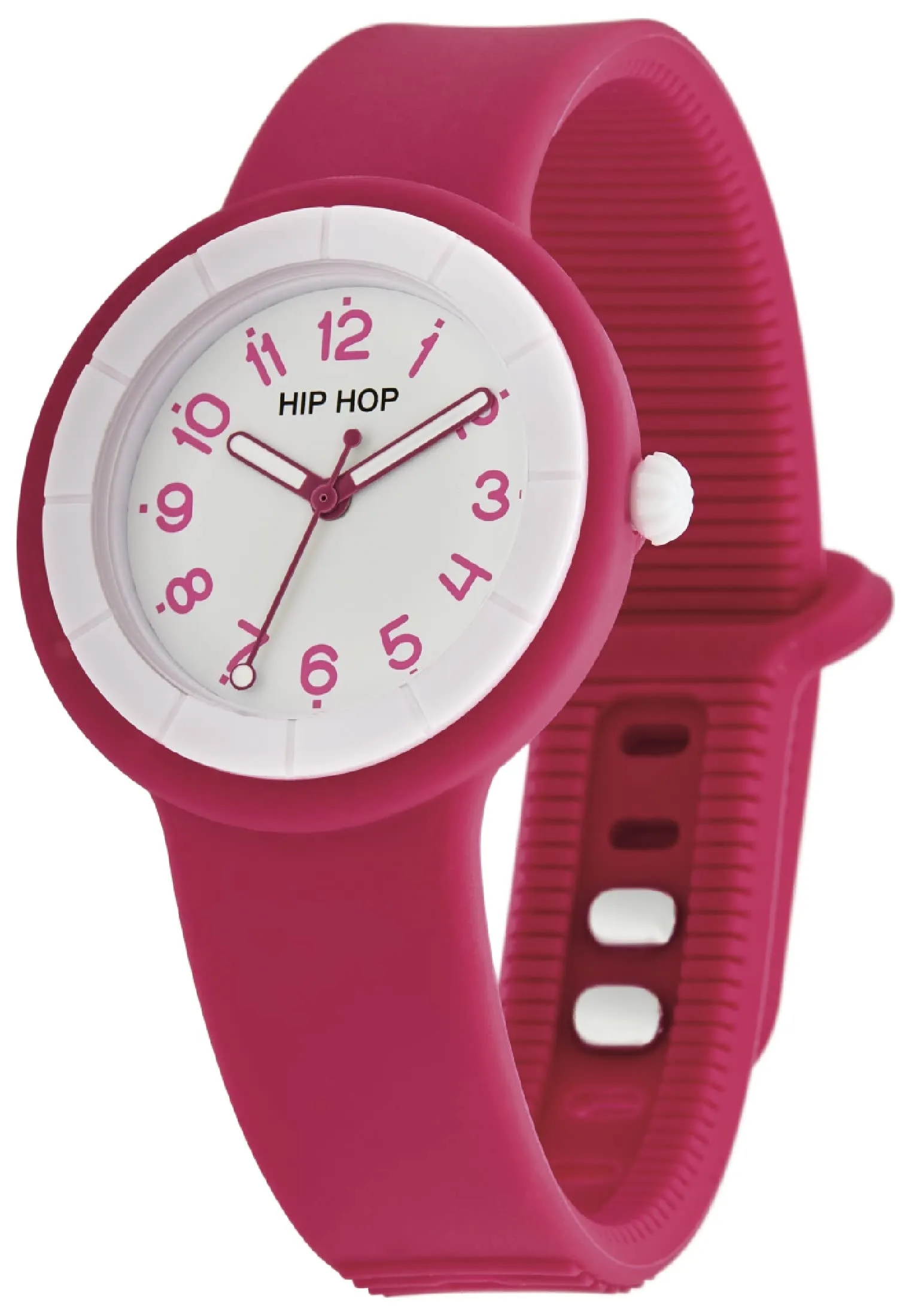 Hip Hop Hero.Dot Orologio Donna Berry, Cassa 34 mm, Cinturino in Silicone Soft Touch Intercambiabile, Movimento al Quarzo, Bordeaux - immagine 3