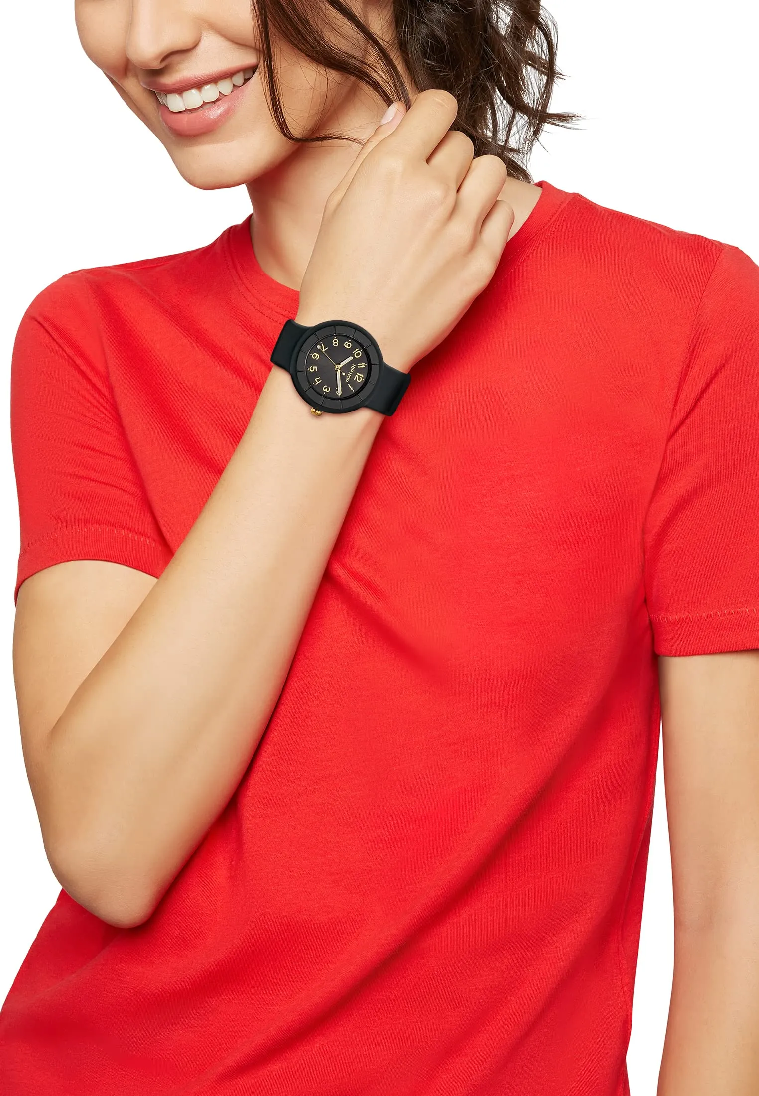 Hip Hop Hero.Dot Orologio Donna in Silicone, Nero, HWU1119 - immagine 5