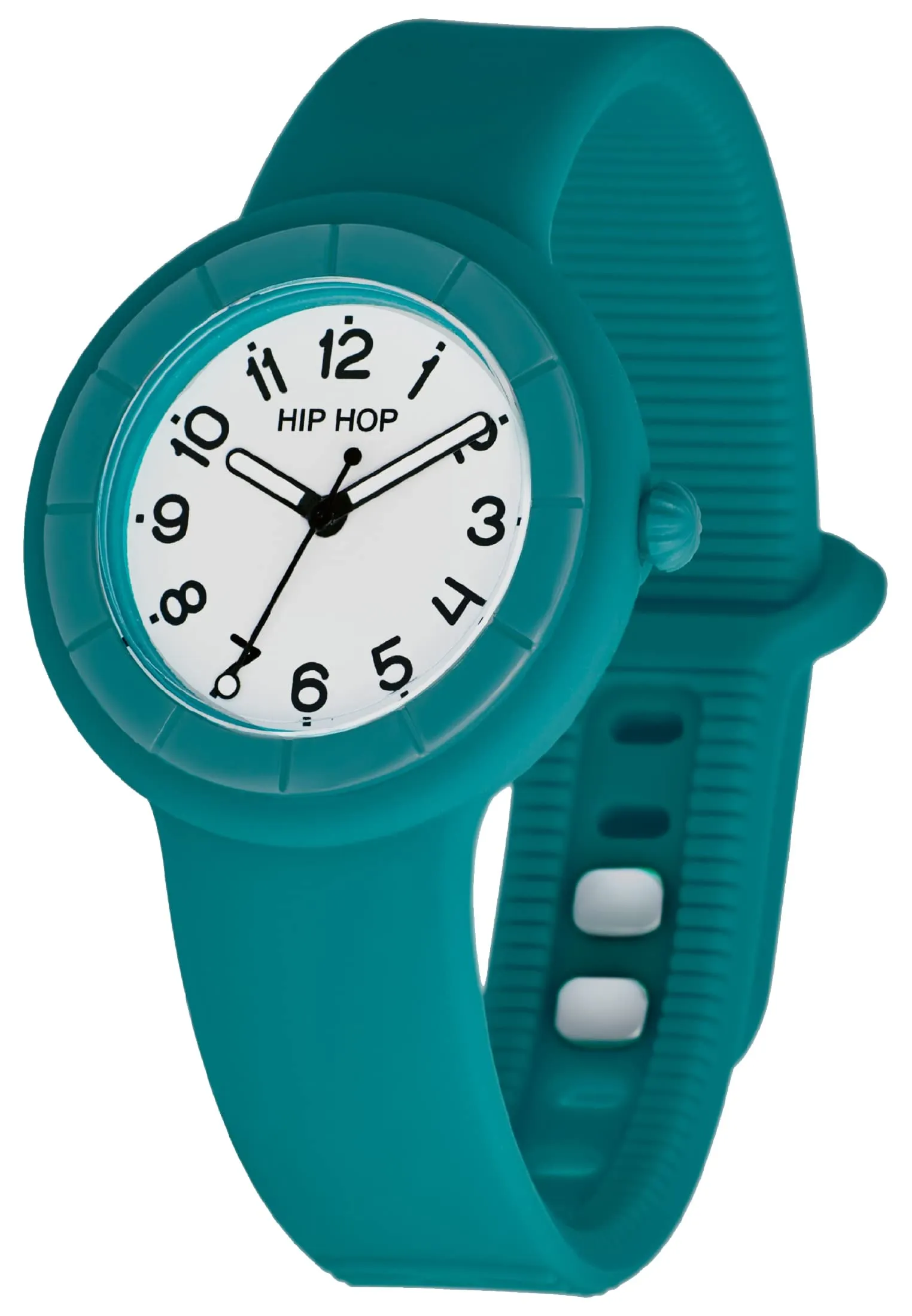 Hip Hop Hero.Dot Orologio Donna Peacock, Cassa 34mm, Cinturino in Silicone Intercambiabile, Verde Petrolio - immagine 3