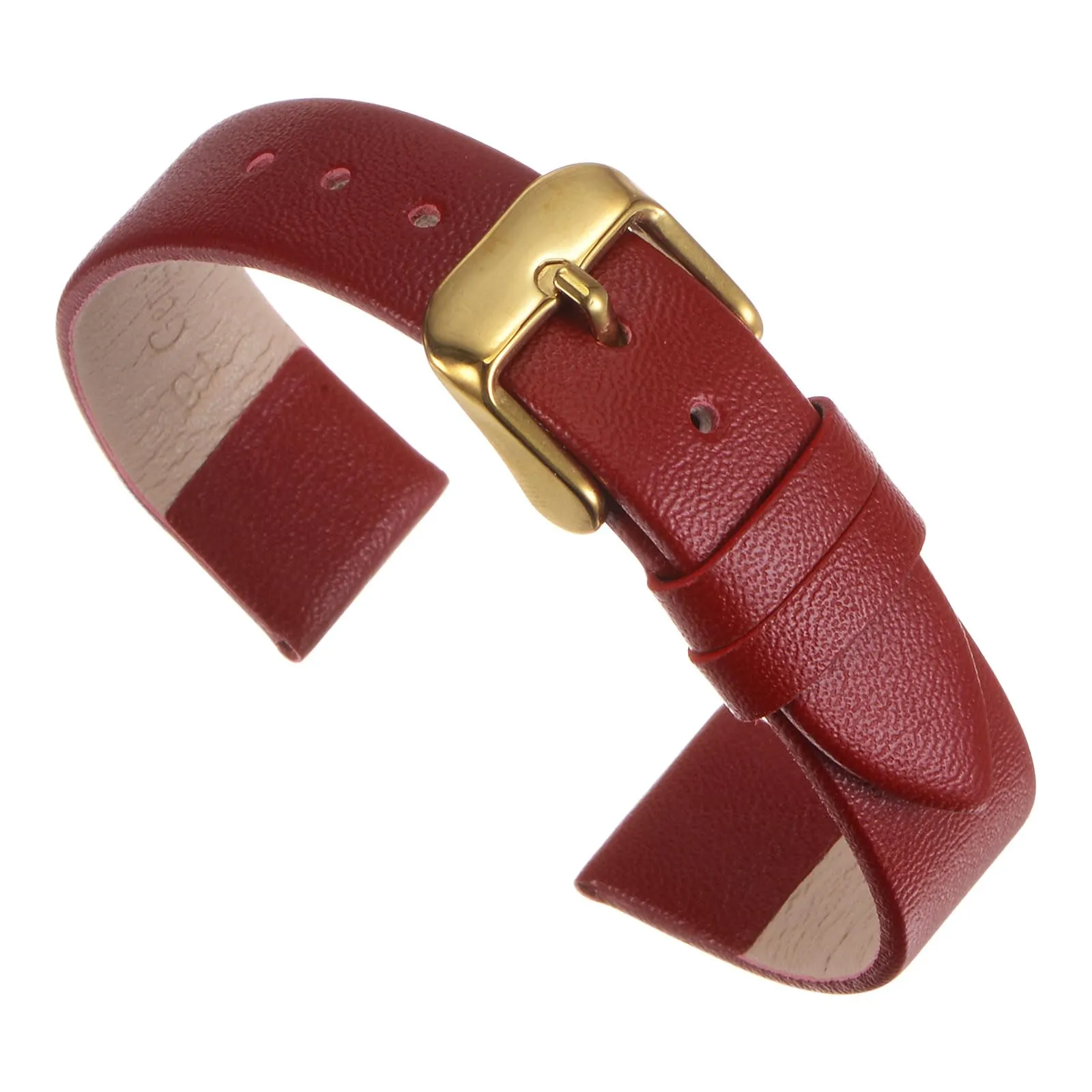 QUARKZMAN Cinturino Orologio in Vera Pelle 20mm Rosso - immagine 1