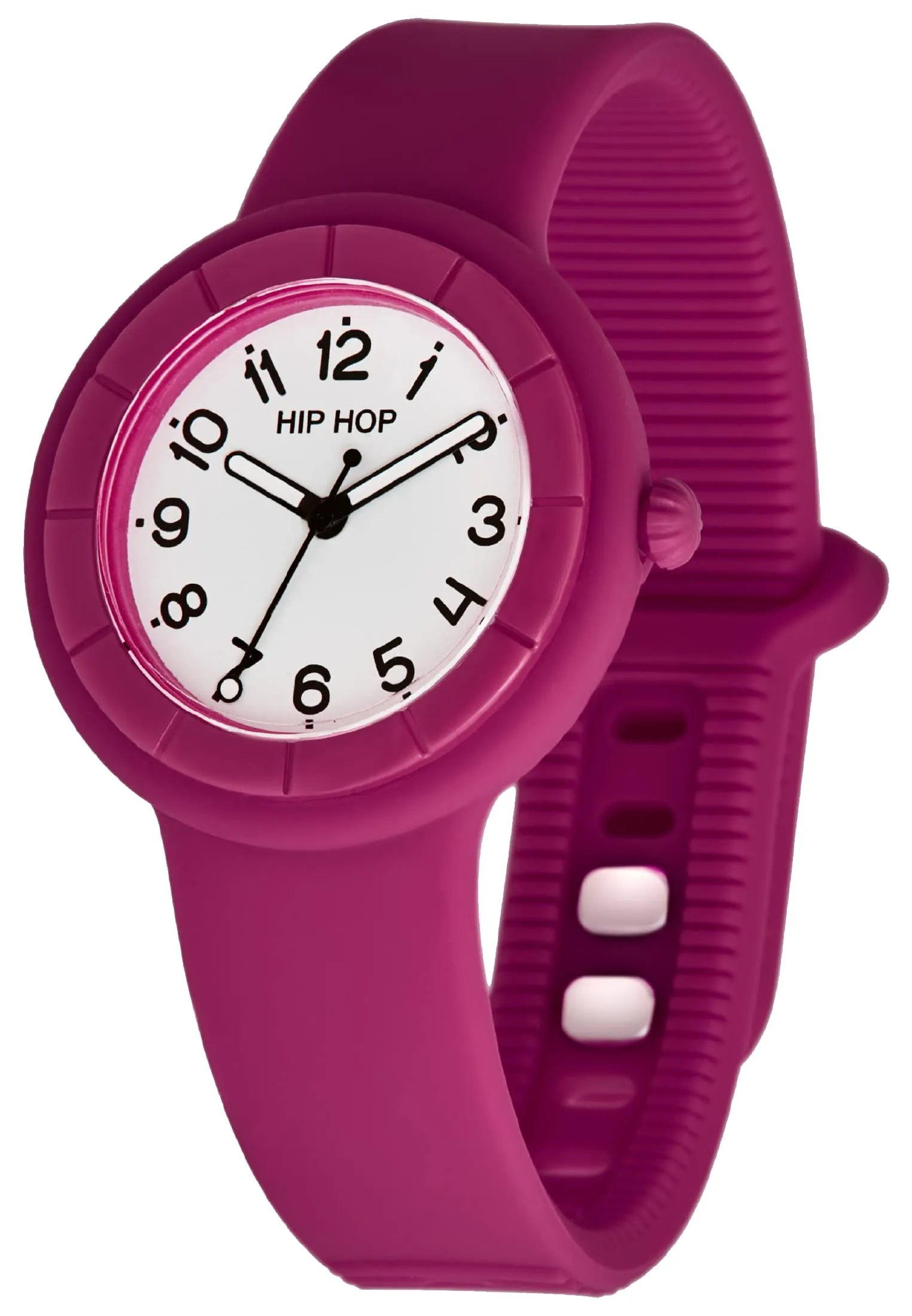 HIP HOP Hero.Dot Orologio Donna Pink Flamengo, Cinturino in Silicone Intercambiabile, Cassa 34 mm, Movimento al Quarzo, Color Fucsia - immagine 3
