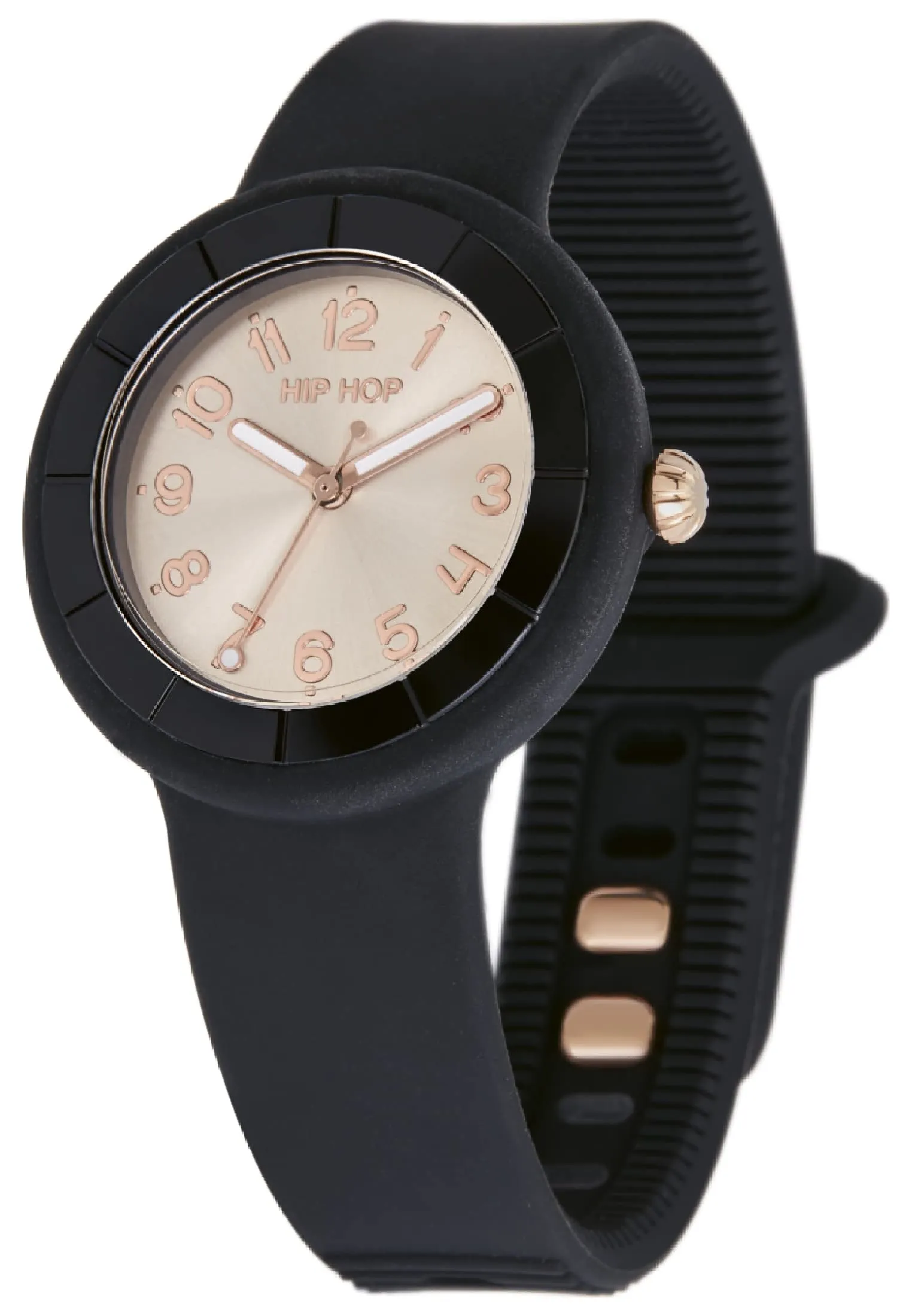 Hip Hop Hero.Dot Orologio Donna Rose Night, Cinturino in Silicone Soft Touch Intercambiabile, Cassa 34 mm, Movimento al Quarzo - immagine 3