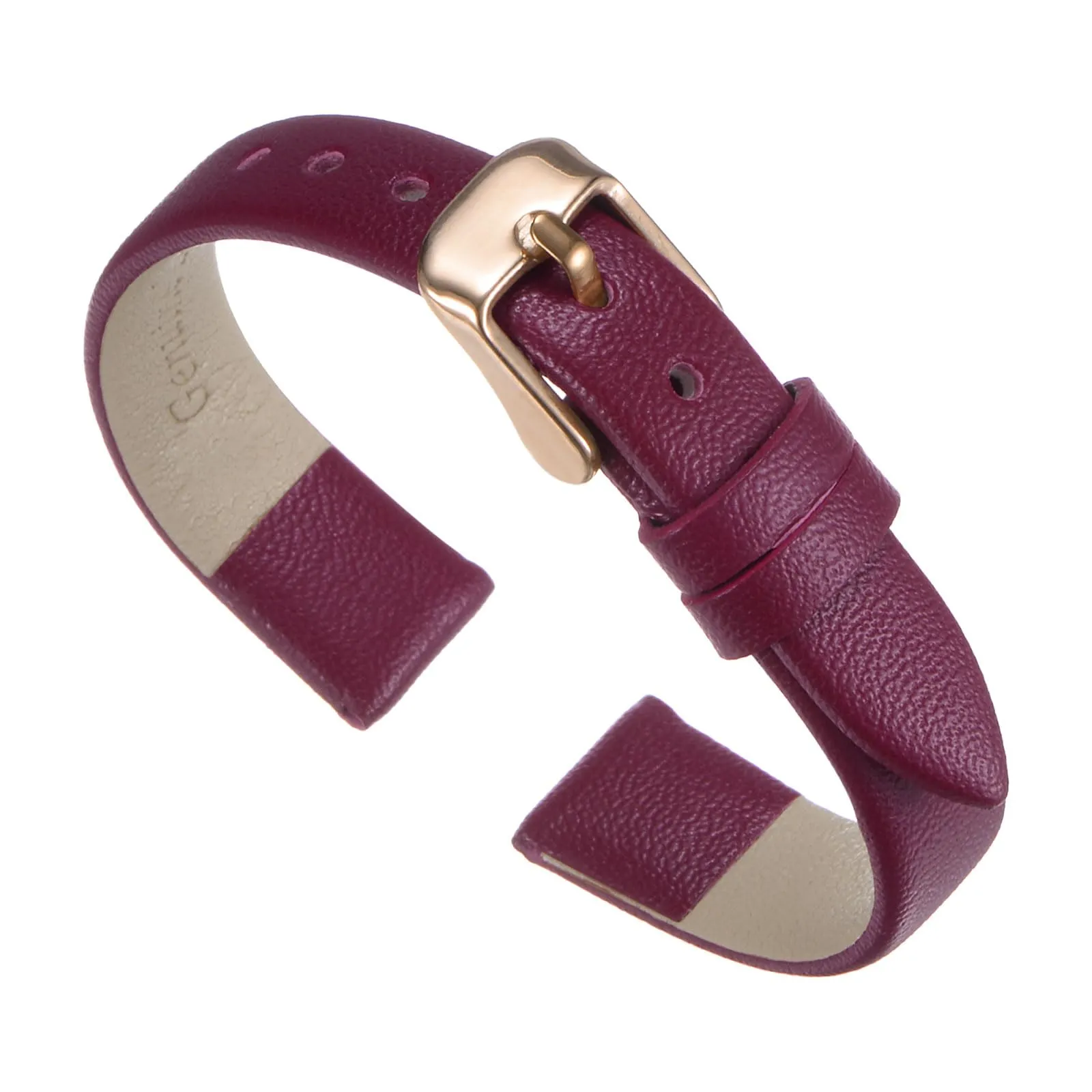 QUARKZMAN Cinturino Orologio in Vera Pelle Viola 16mm - immagine 1