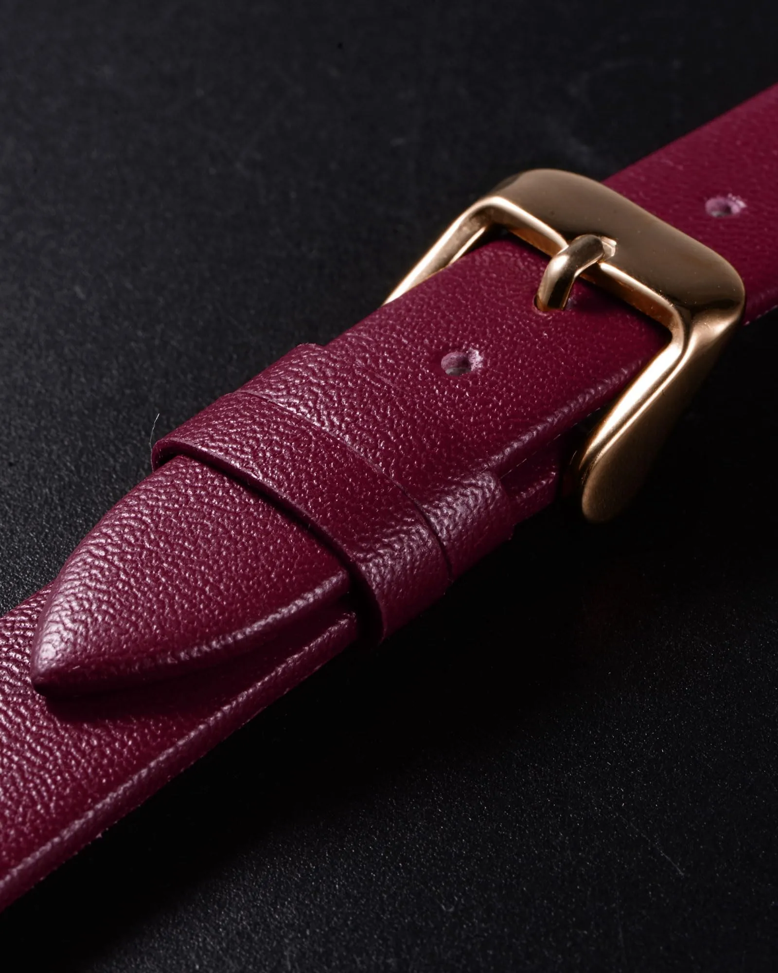 QUARKZMAN Cinturino Orologio in Vera Pelle Viola 16mm - immagine 4