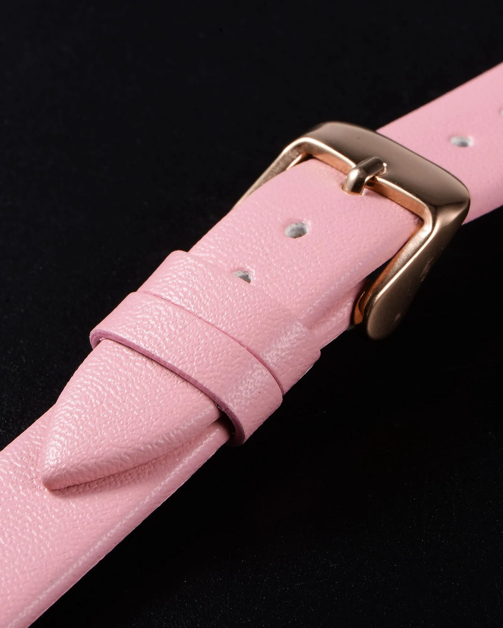 QUARKZMAN Cinturino Orologio in Pelle Rosa 16mm Oro Rosa - immagine 4