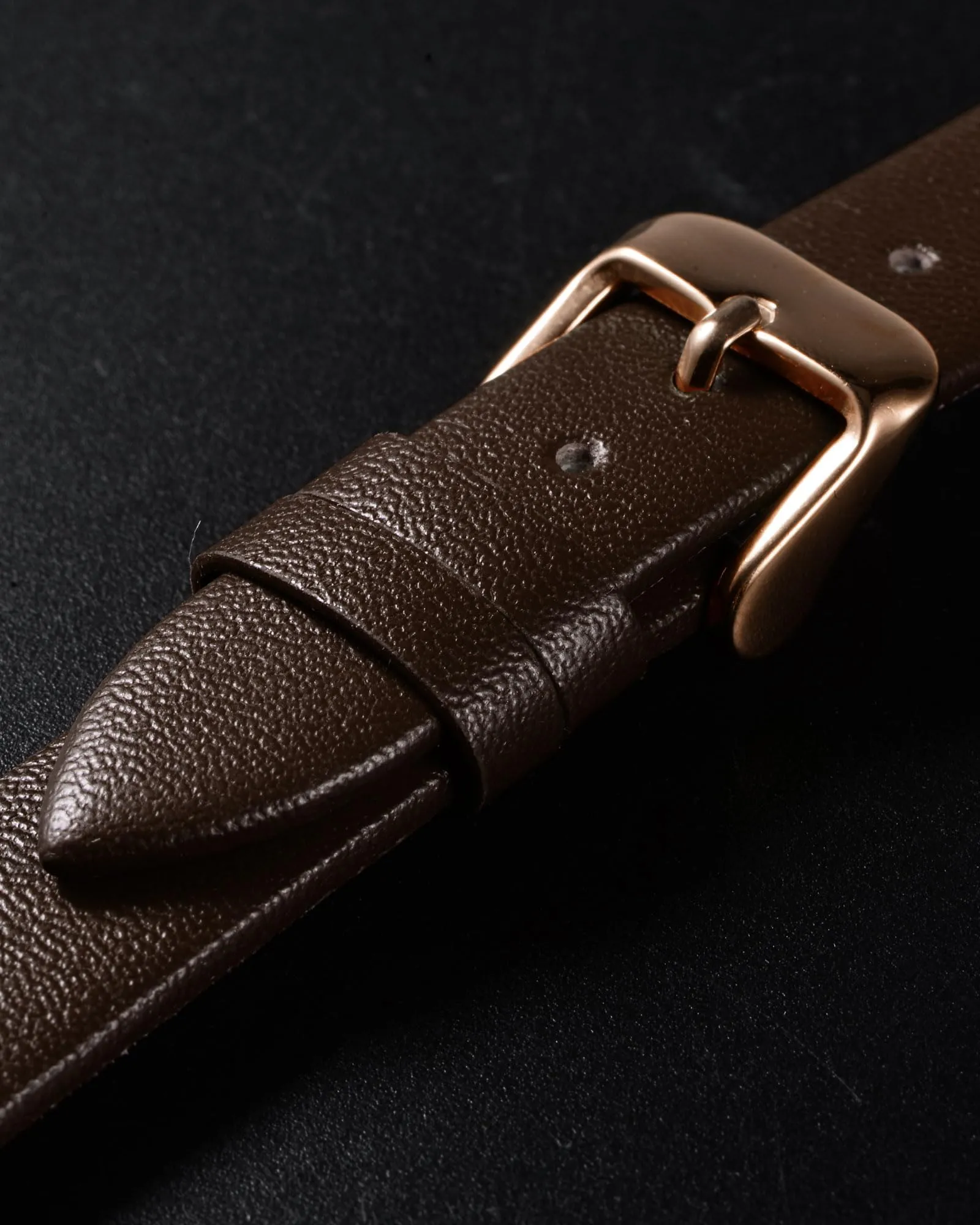 QUARKZMAN Cinturino Orologio in Pelle Marrone Scuro 16mm - immagine 4