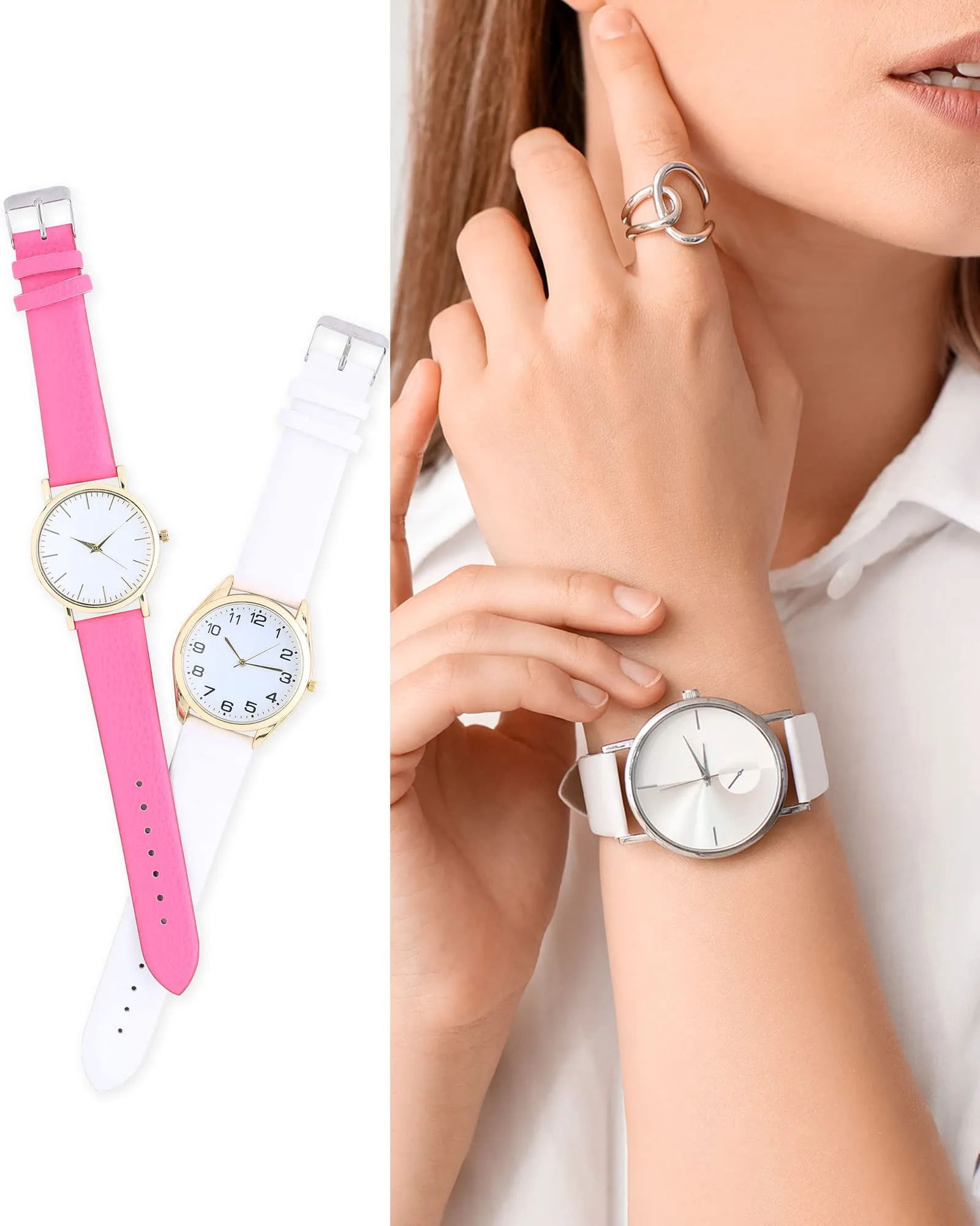 QUARKZMAN Cinturino Orologio in Pelle Marrone Scuro 16mm - immagine 5