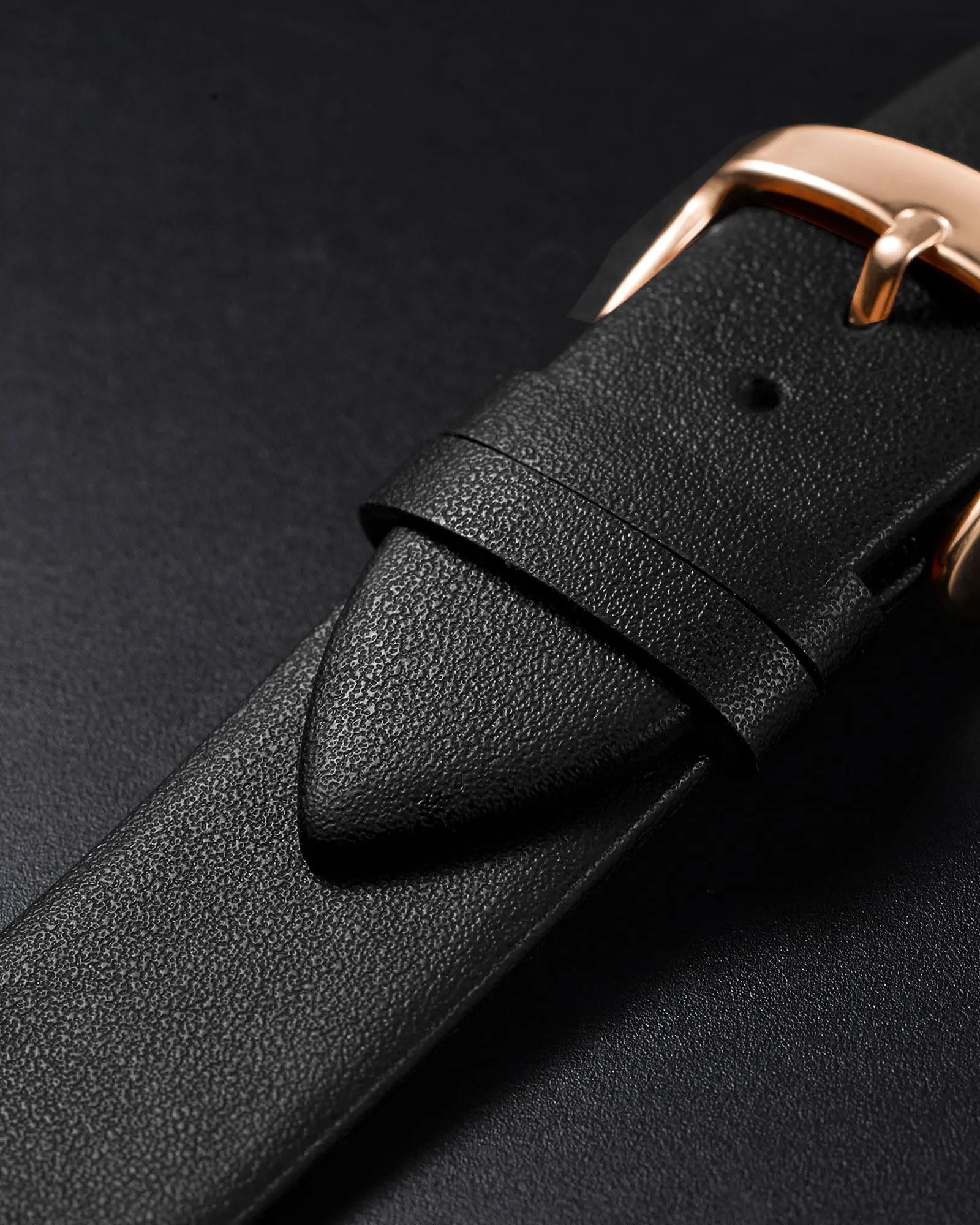 QUARKZMAN Cinturino Orologio in Vera Pelle Nero 20mm - immagine 4