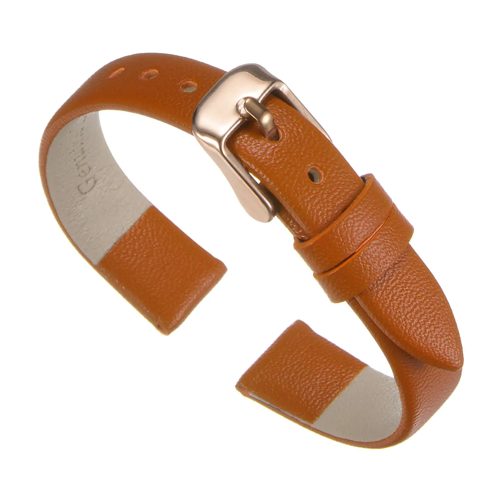 QUARKZMAN Cinturino Orologio in Pelle Marrone 14mm per Uomini - immagine 1