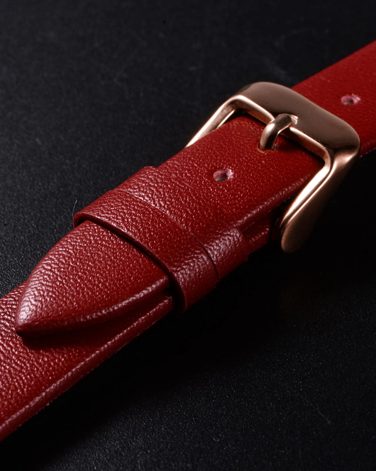 QUARKZMAN Cinturino Orologio in Pelle Rosso 16mm - immagine 4