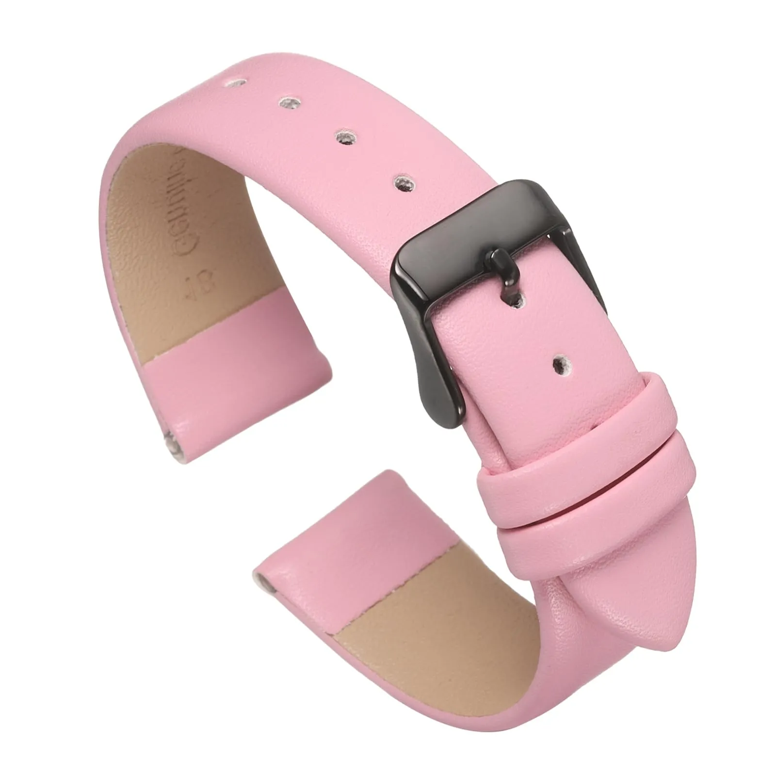 QUARKZMAN Cinturino in Vero Pelle Rosa 18mm - immagine 1