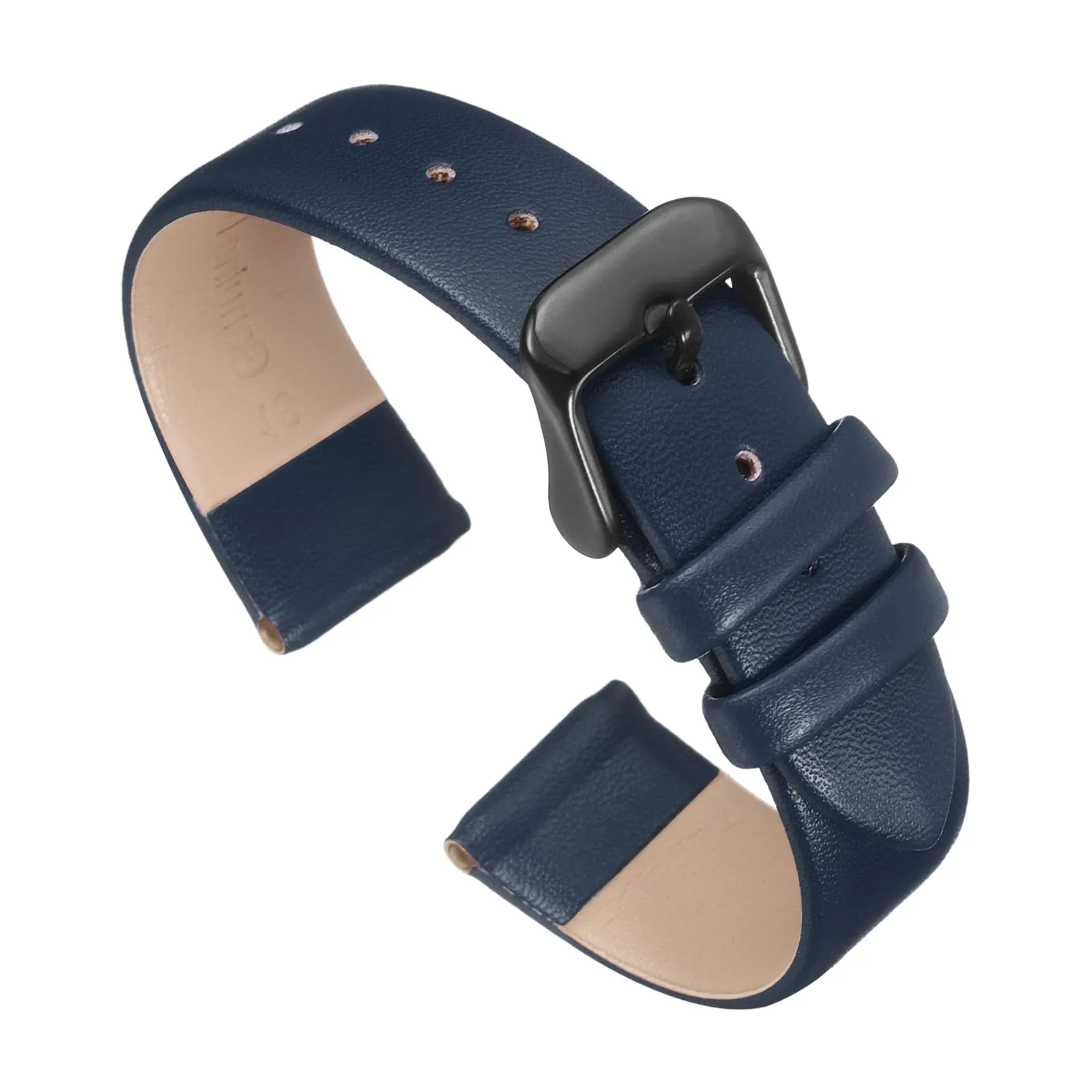 QUARKZMAN Cinturino in Pelle Blu Scuro 18mm - immagine 1