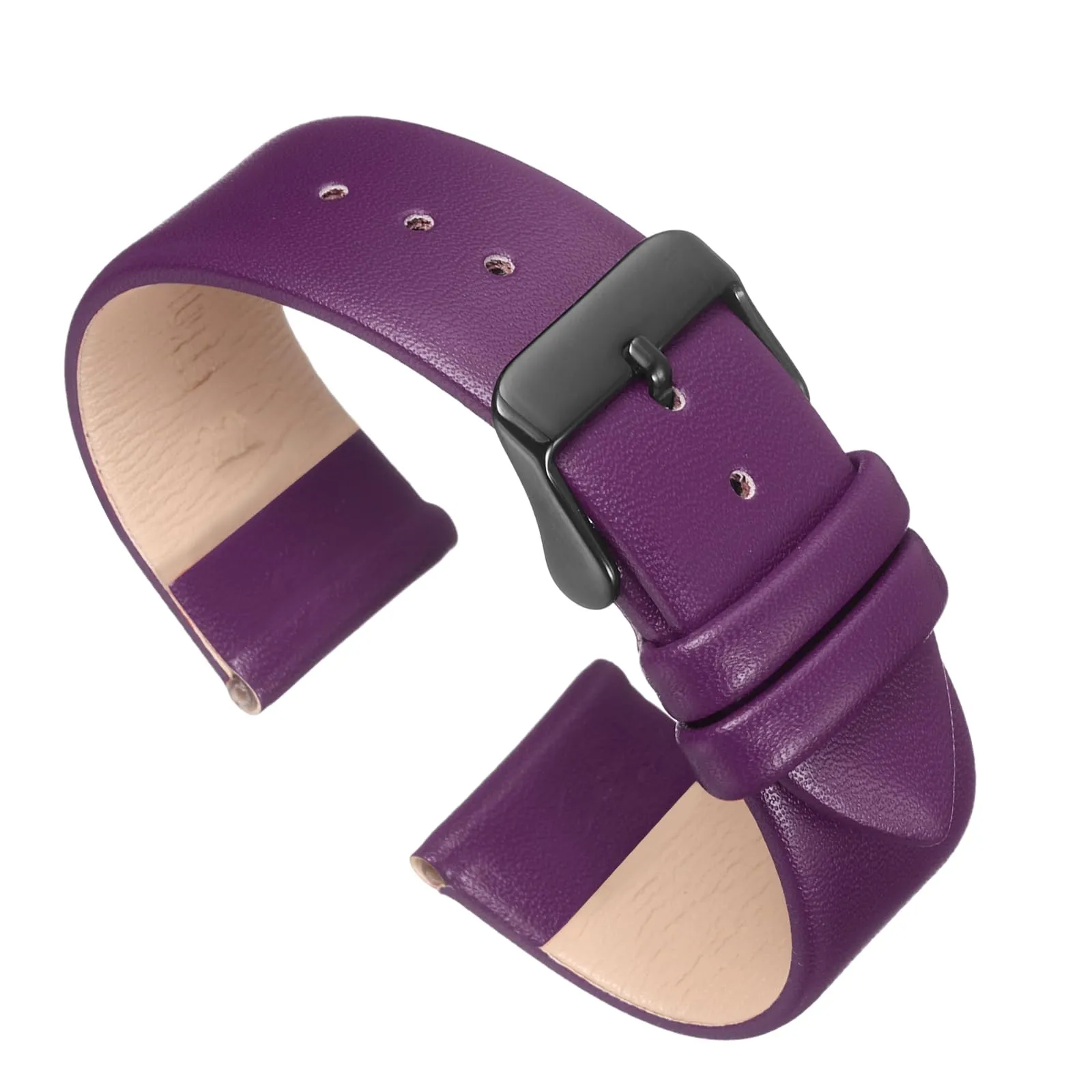 QUARKZMAN Cinturino in Pelle Viola 22mm per Uomo - immagine 1