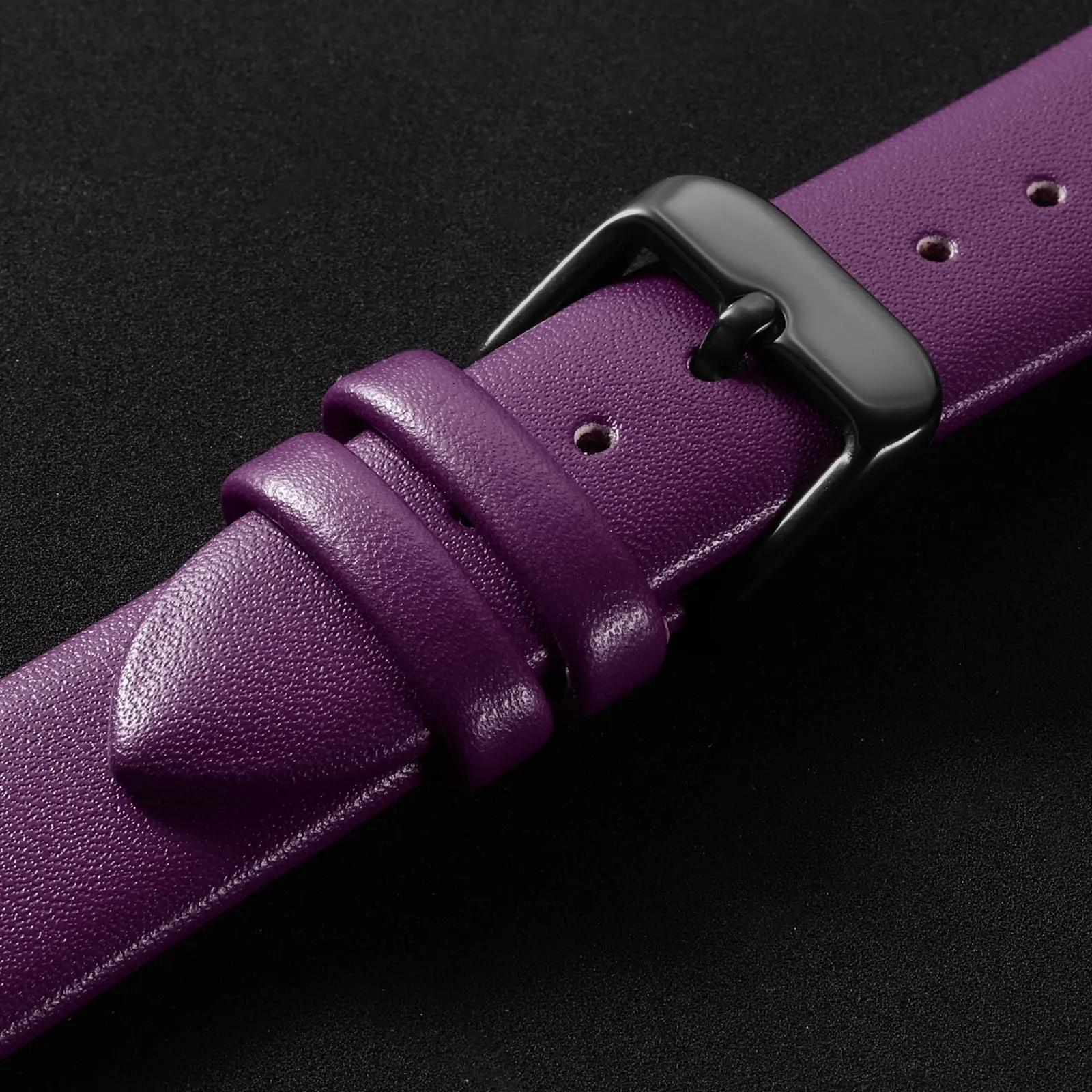QUARKZMAN Cinturino in Pelle Viola 22mm per Uomo - immagine 4