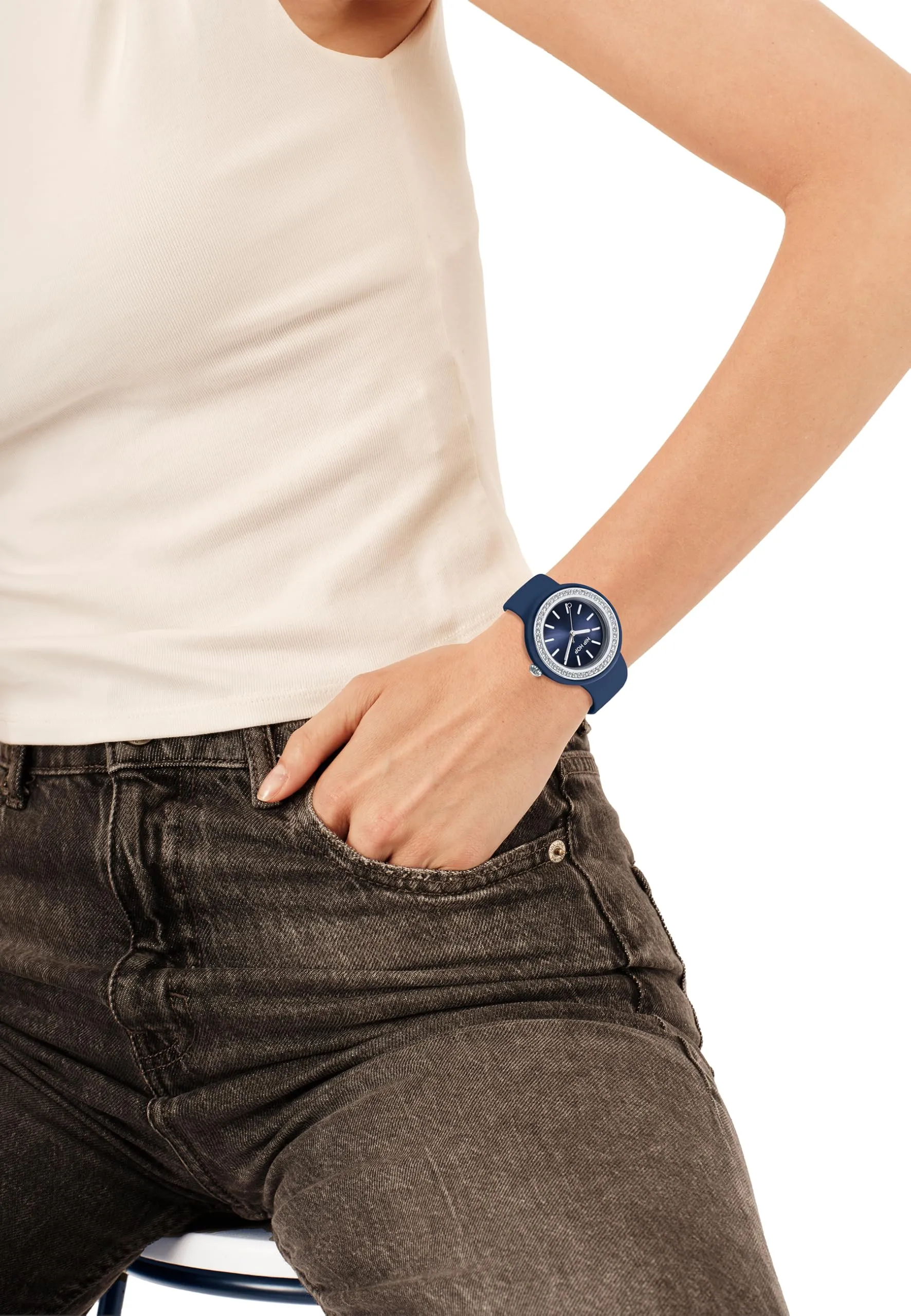 HIP HOP Hero.DOT Bezel Orologio Donna, Quadrante Sketch, Cinturino in Silicone Eco-Friendly, Cassa 34 mm, Resistente all'Acqua - immagine 6