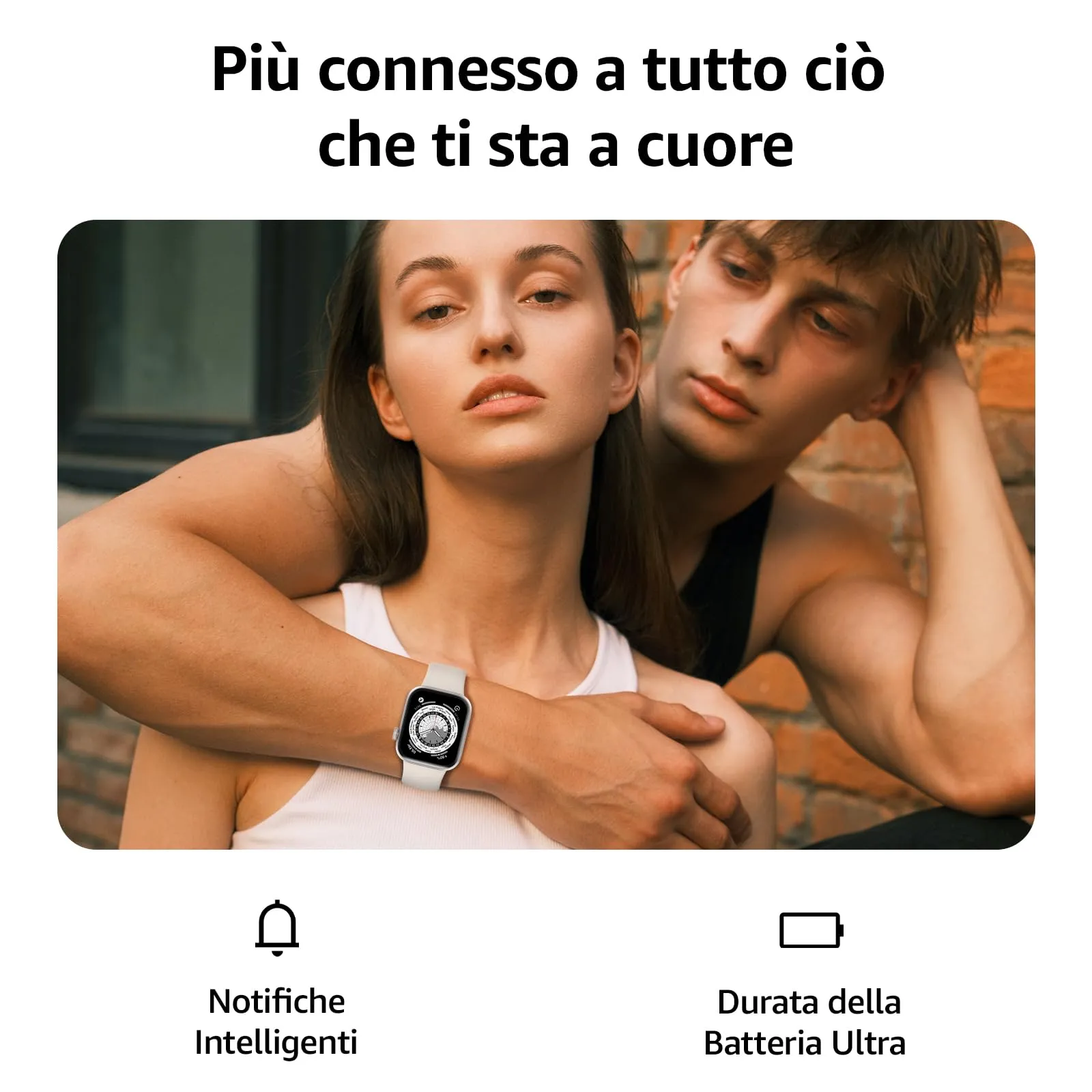 AcclaFit Smartwatch 1.85" per Uomo e Donna, Chiamate Bluetooth, 113 Modalità Sportive, Contapassi, SpO2, Monitoraggio Sonno e Cardiofrequenzimetro, Impermeabile IP68 per iOS e Android - immagine 2