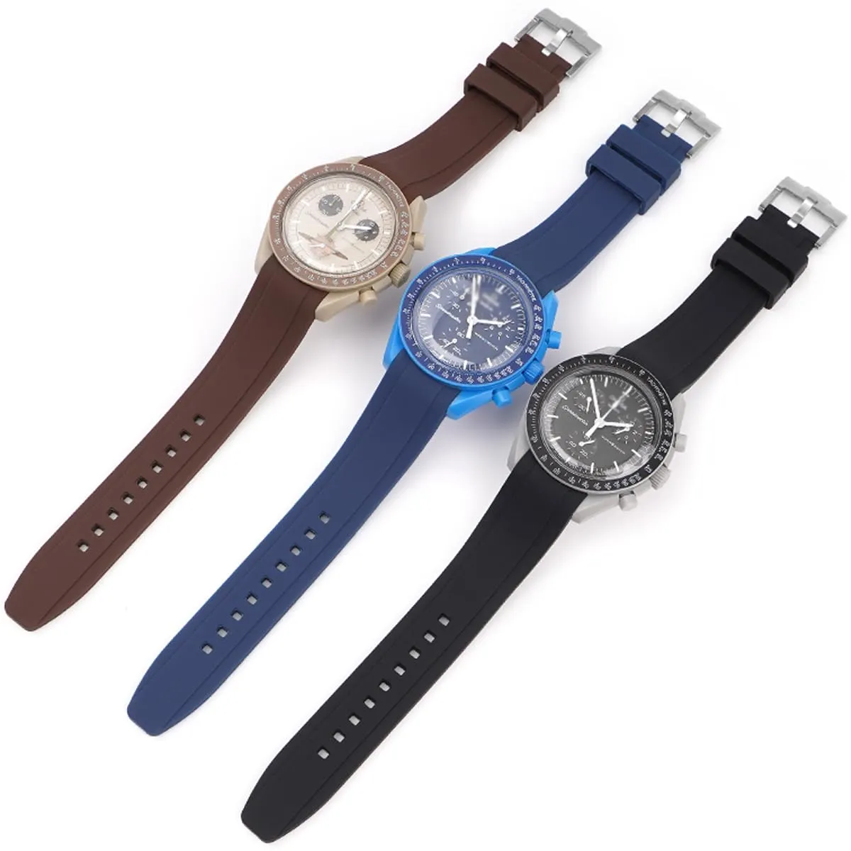 Niziruoup Cinturino Orologio in Silicone 20mm per Omega x Swatch Moonswatch Speedmaster - immagine 4