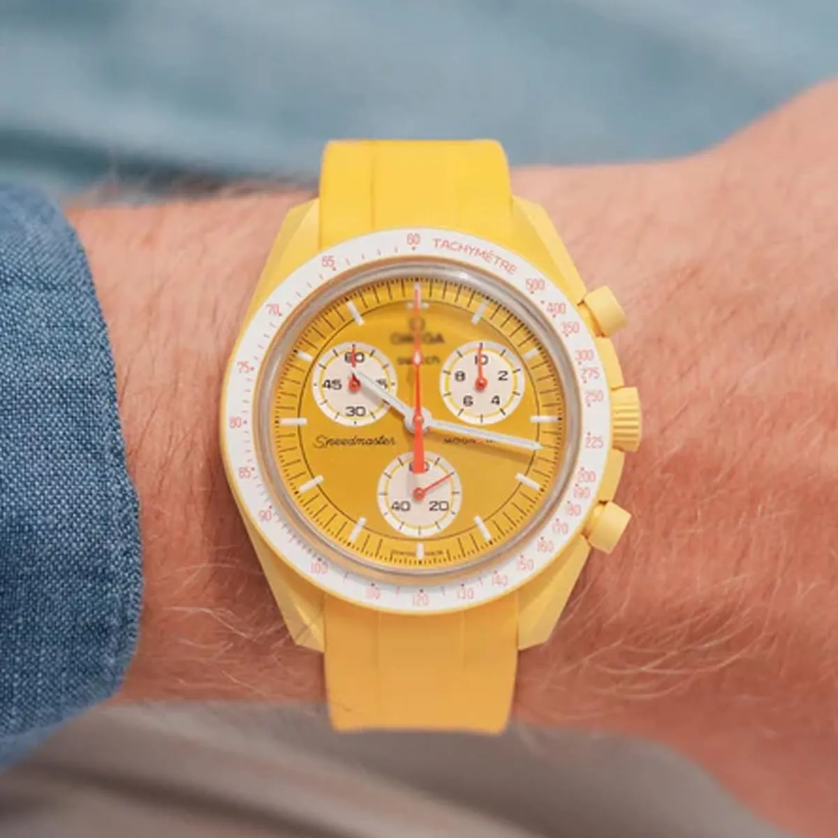 Niziruoup Cinturino Orologio in Silicone 20mm per Omega x Swatch Moonswatch Speedmaster - immagine 4