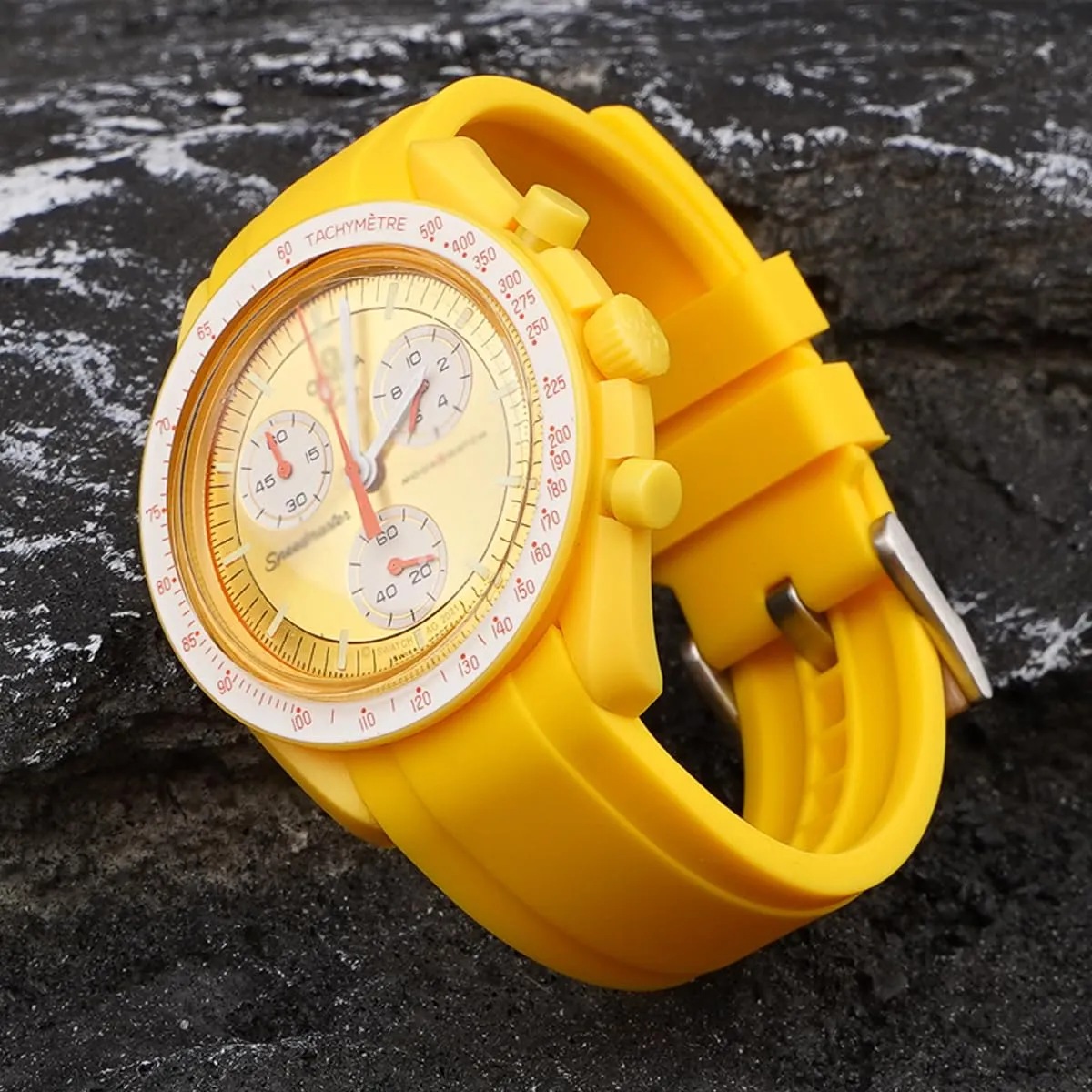 Niziruoup Cinturino Orologio in Silicone 20mm per Omega x Swatch Moonswatch Speedmaster - immagine 6