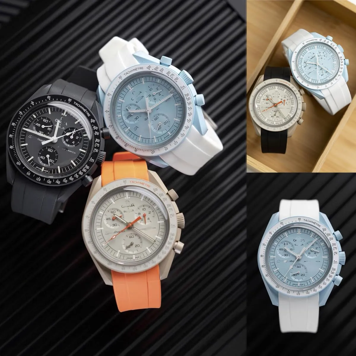 Niziruoup Cinturino in Silicone 20mm per Omega x Swatch Moonswatch Speedmaster - immagine 6
