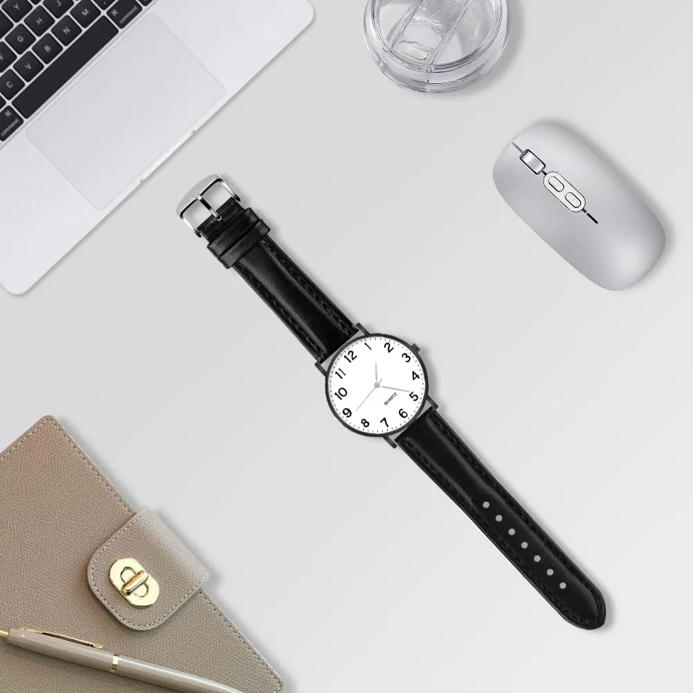 OFFCUP Orologio da Uomo al Quarzo Analogico Classico, Quadrante Nero - immagine 6