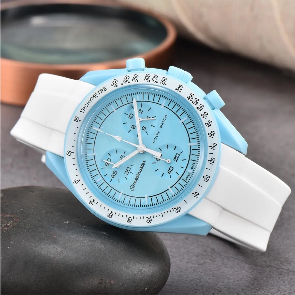 Niziruoup Cinturino Orologio in Silicone Gomma Curve 22mm Bianco - immagine 7