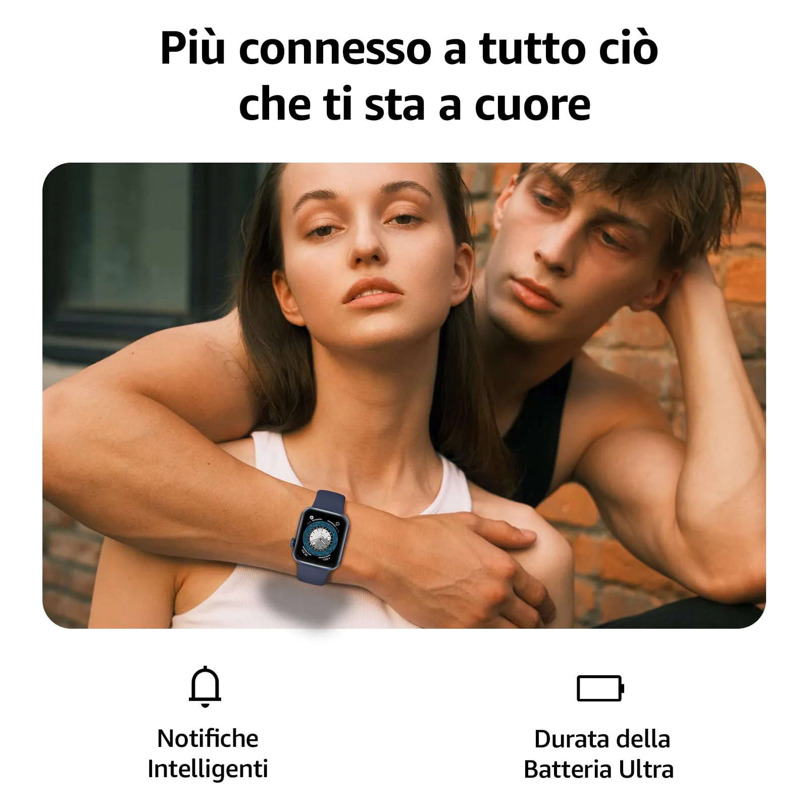 AcclaFit Smartwatch 1.85" per Uomo e Donna, Chiamate Bluetooth, 113 Modalità Sportive, Monitoraggio Cardio, SpO2, Sonno, IP68 per iOS e Android - immagine 2
