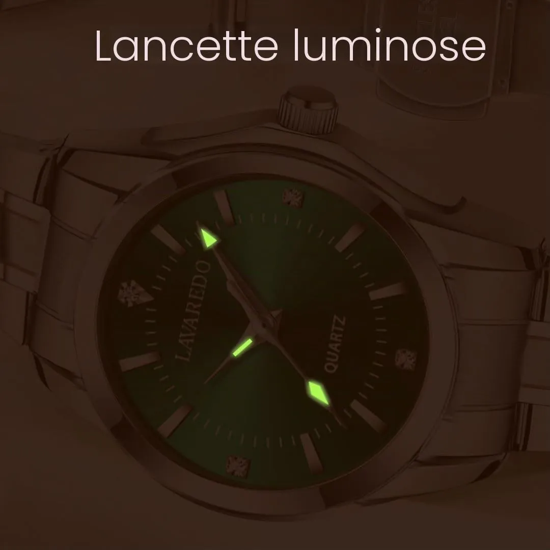 aswan watch Orologio al Quarzo Donna, Acciaio, Diamanti, Luminoso, 29,5 mm - immagine 4