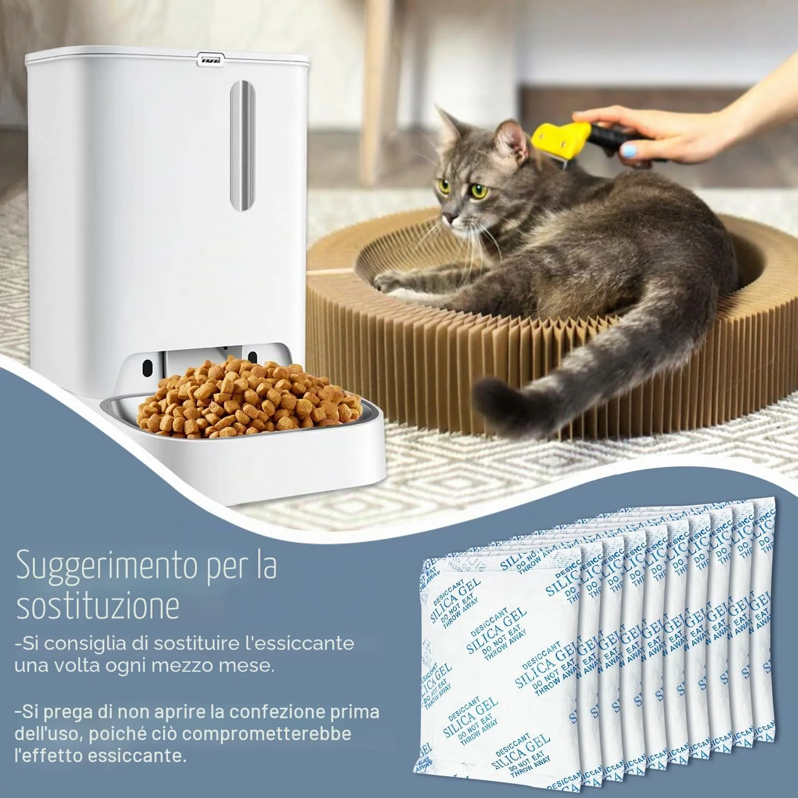 Haliya Essiccante per distributori automatici di cibo Petkit 5L, 6 pezzi - immagine 2