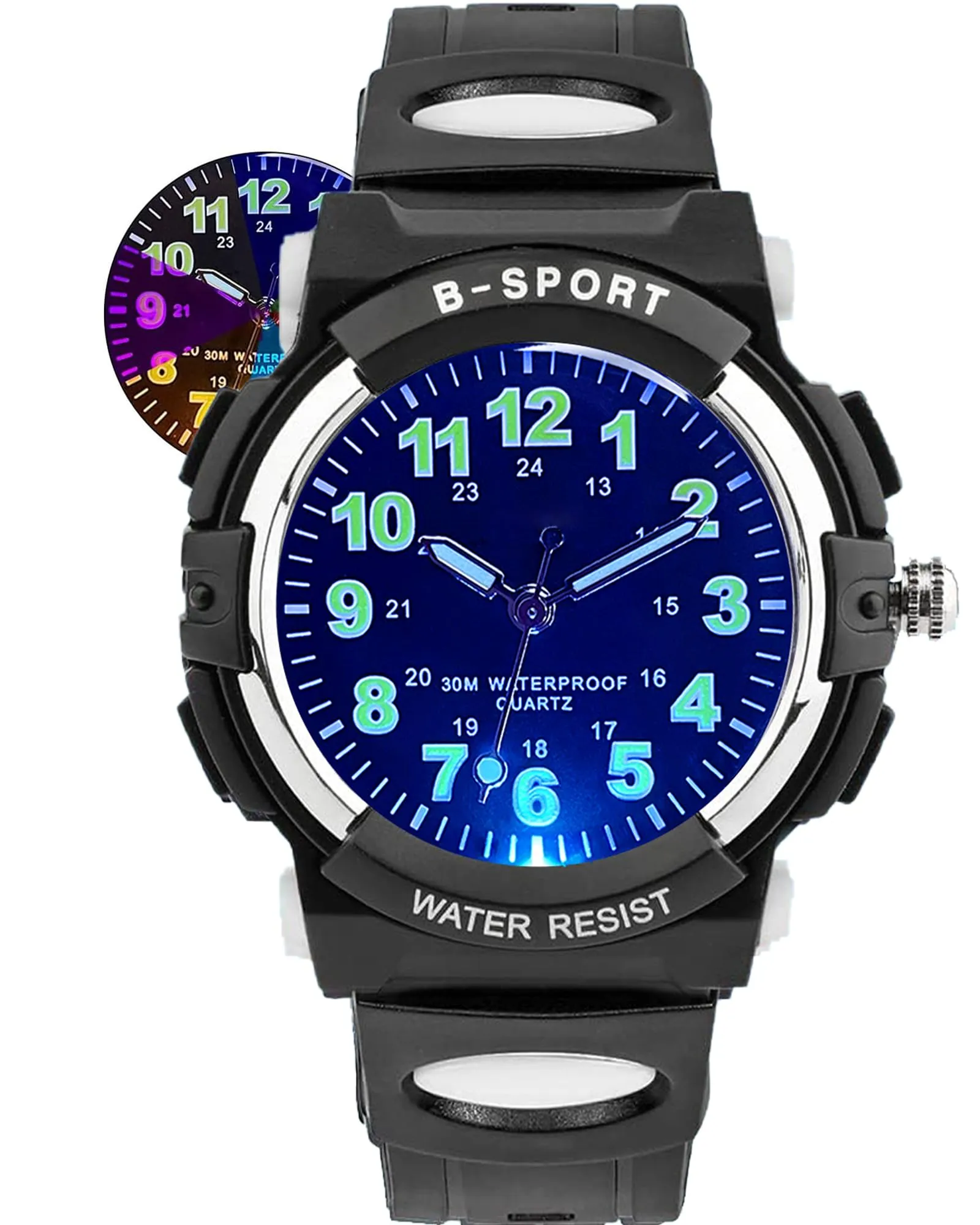 DTKID Orologio Bambini Analogico, Luci 7 Colori, Impermeabile 3 ATM - immagine 1