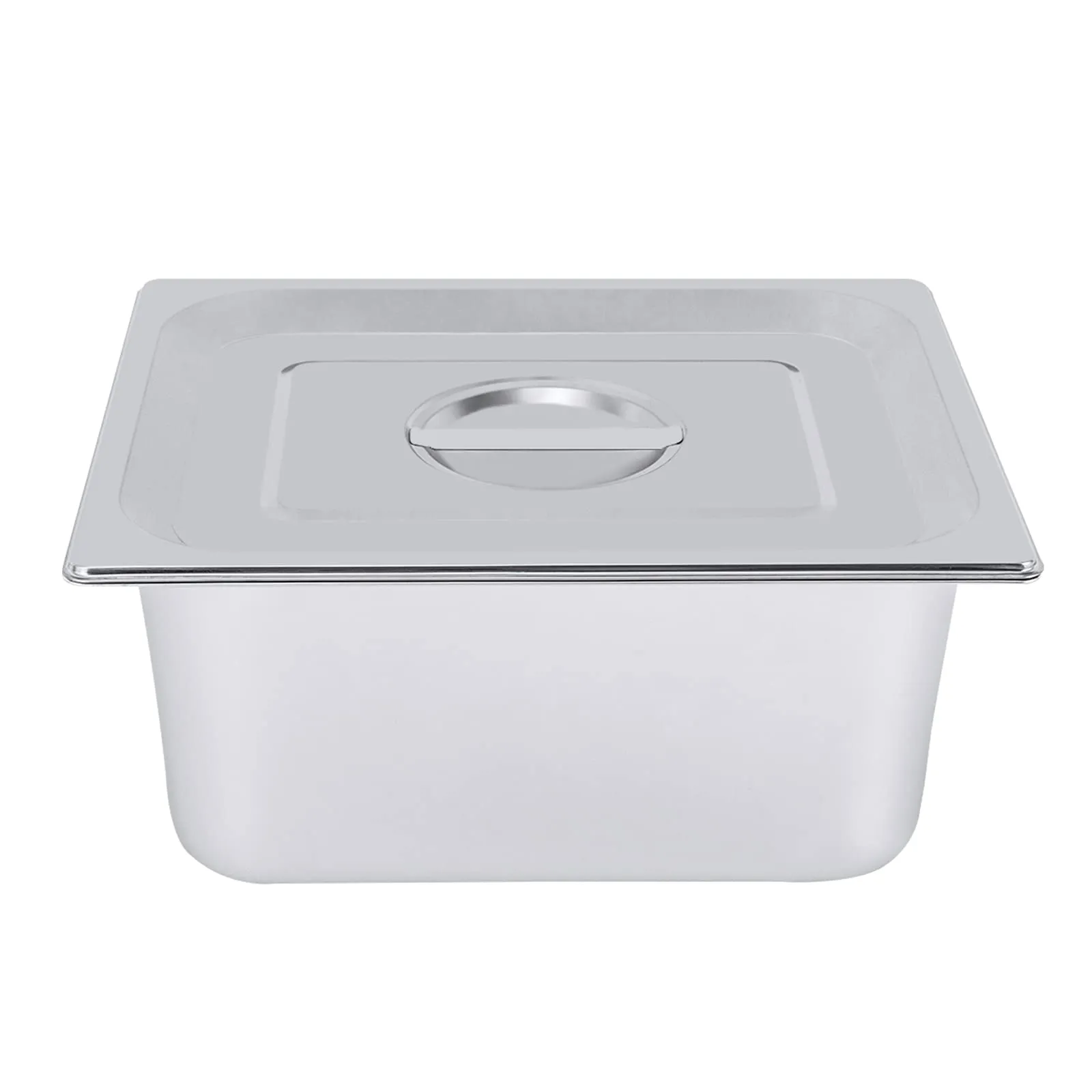 RjcdOPL Set di 4 vassoi GN 1/2 in acciaio inox, 7 L, 32,5 × 26,5 × 15 cm, con coperchio - immagine 7
