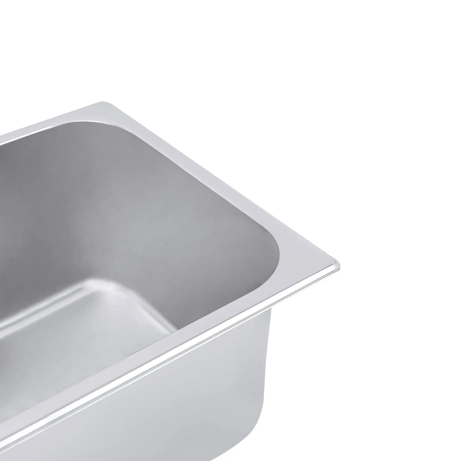 RjcdOPL Set di 4 vassoi GN 1/2 in acciaio inox, 7 L, 32,5 × 26,5 × 15 cm, con coperchio - immagine 9