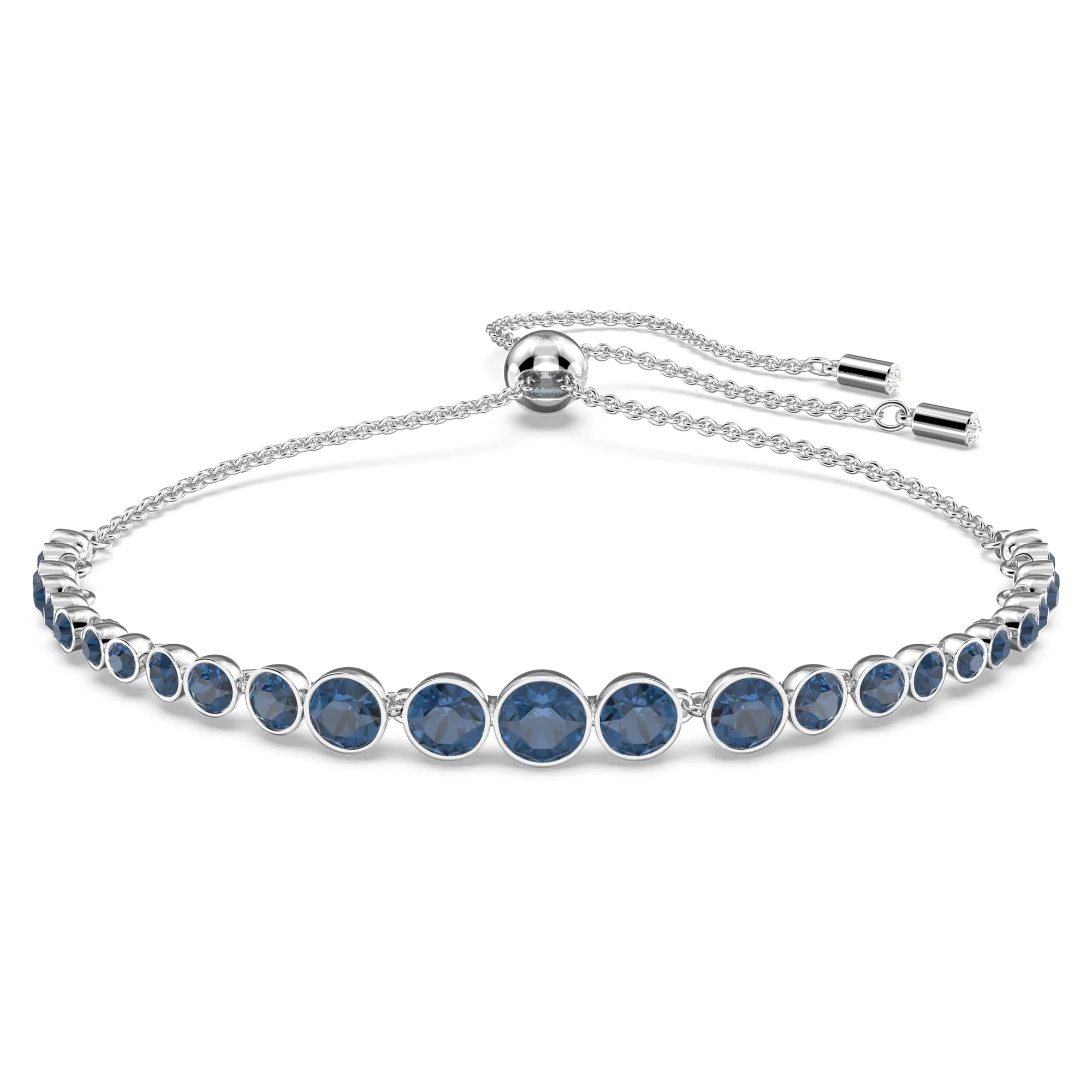 Swarovski Imber Emily Braccialetto, Cristalli Blu, Placcato Rodio - immagine 1