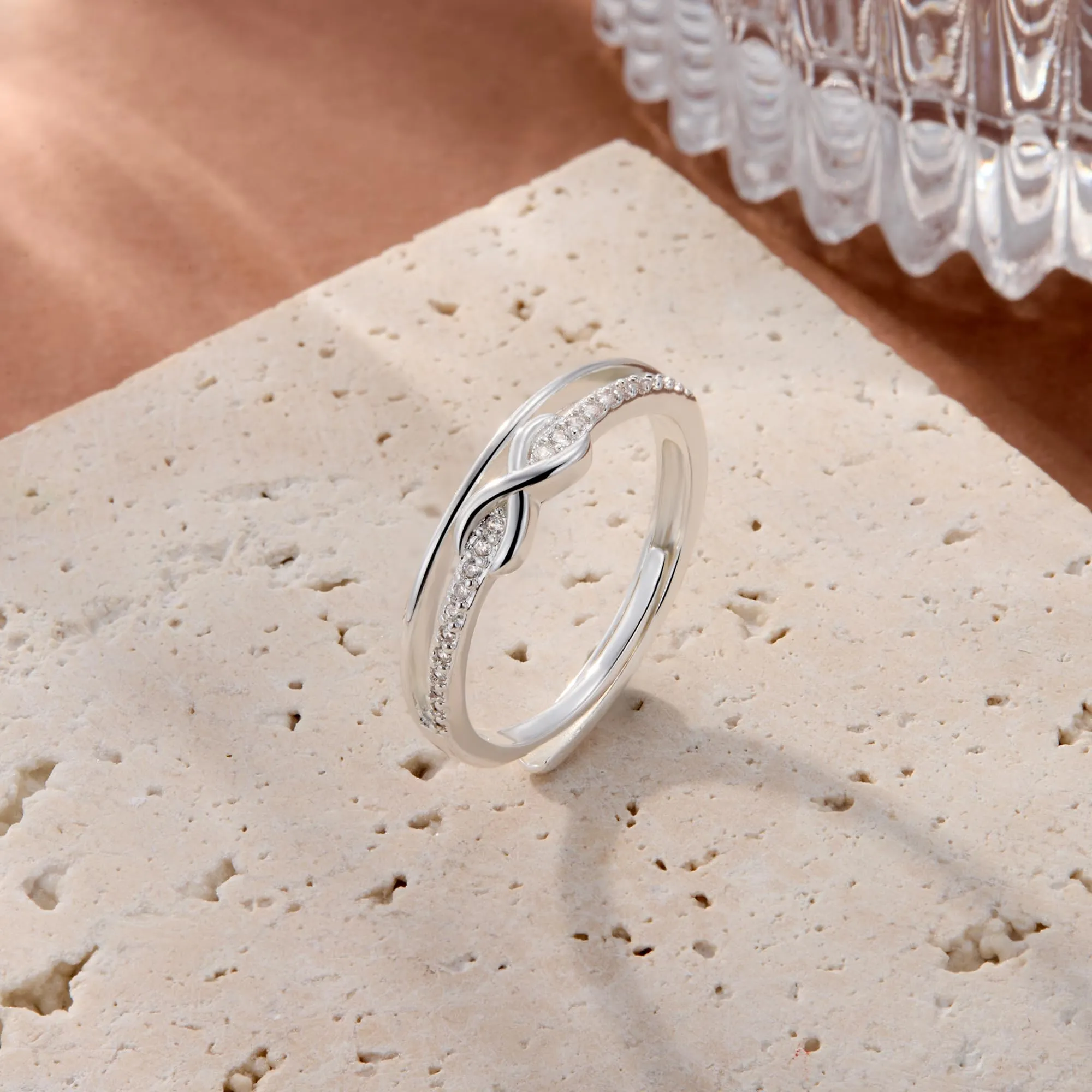 ALEXCRAFT Anello in Argento con Zirconi, Regolabile, Vintage Impilabile - immagine 5